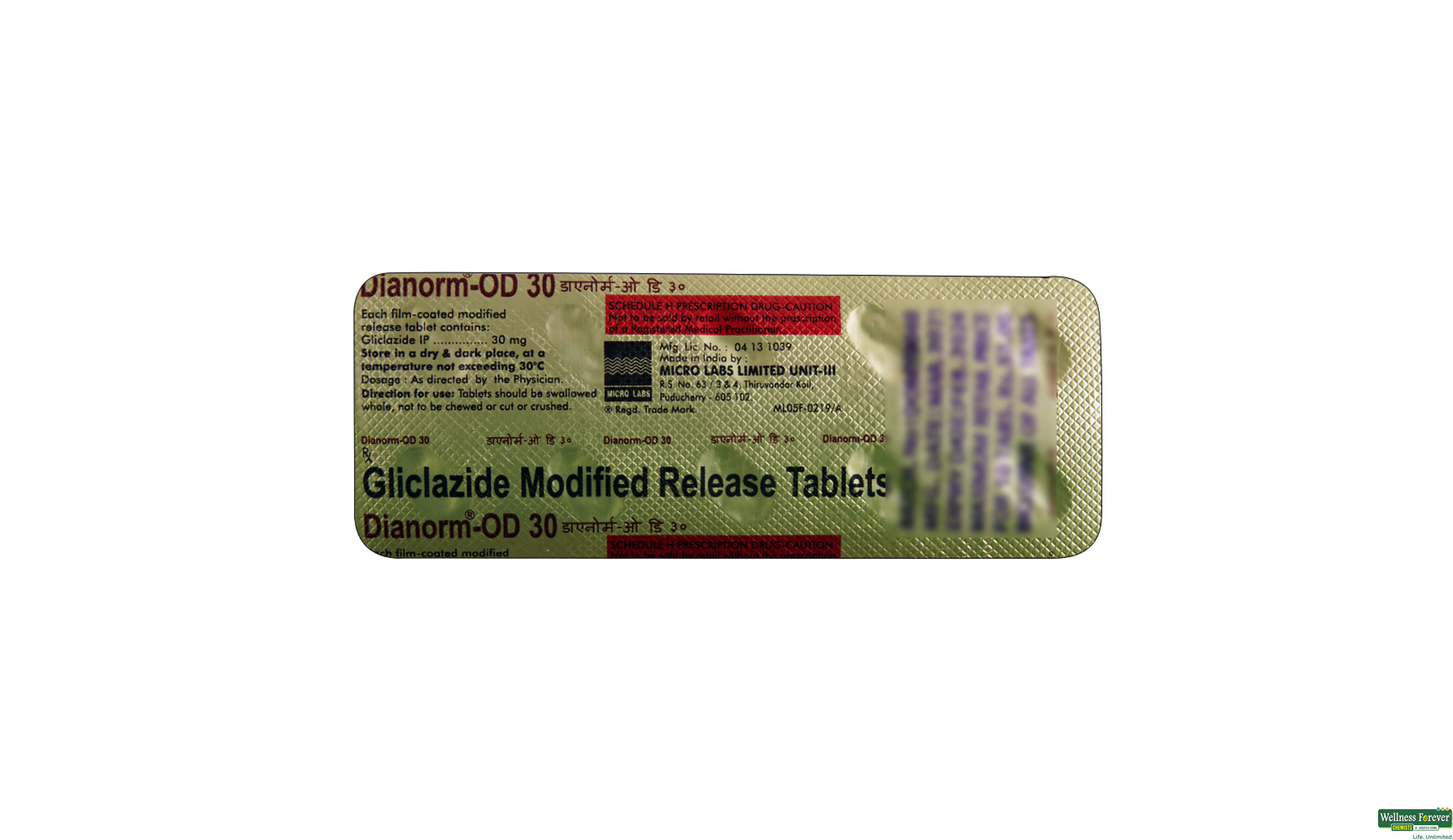 DIANORM-OD 30MG 10TAB- 2, 10TAB, 