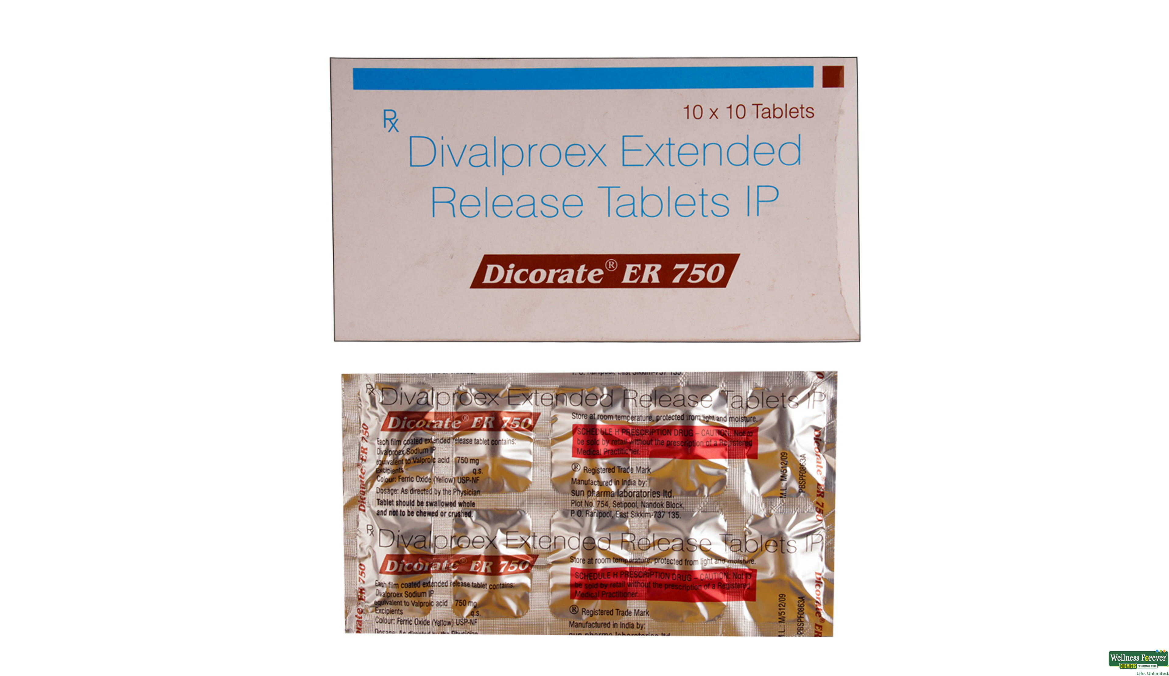 DICORATE-ER 750MG 10TAB- 1, 10TAB, 