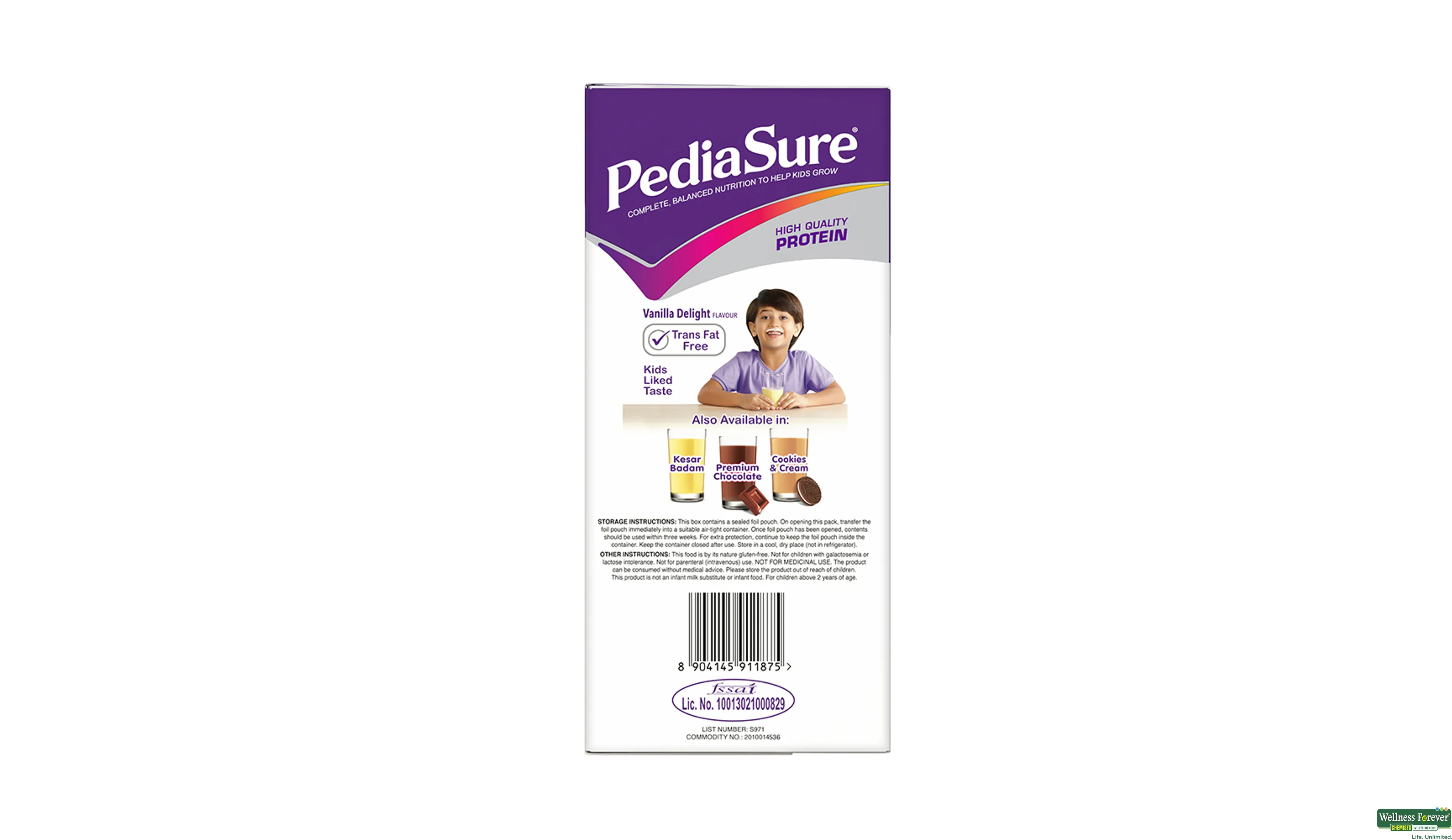 PEDIASURE PWDR VANILA BOX 1KG- 2, 1KG, 