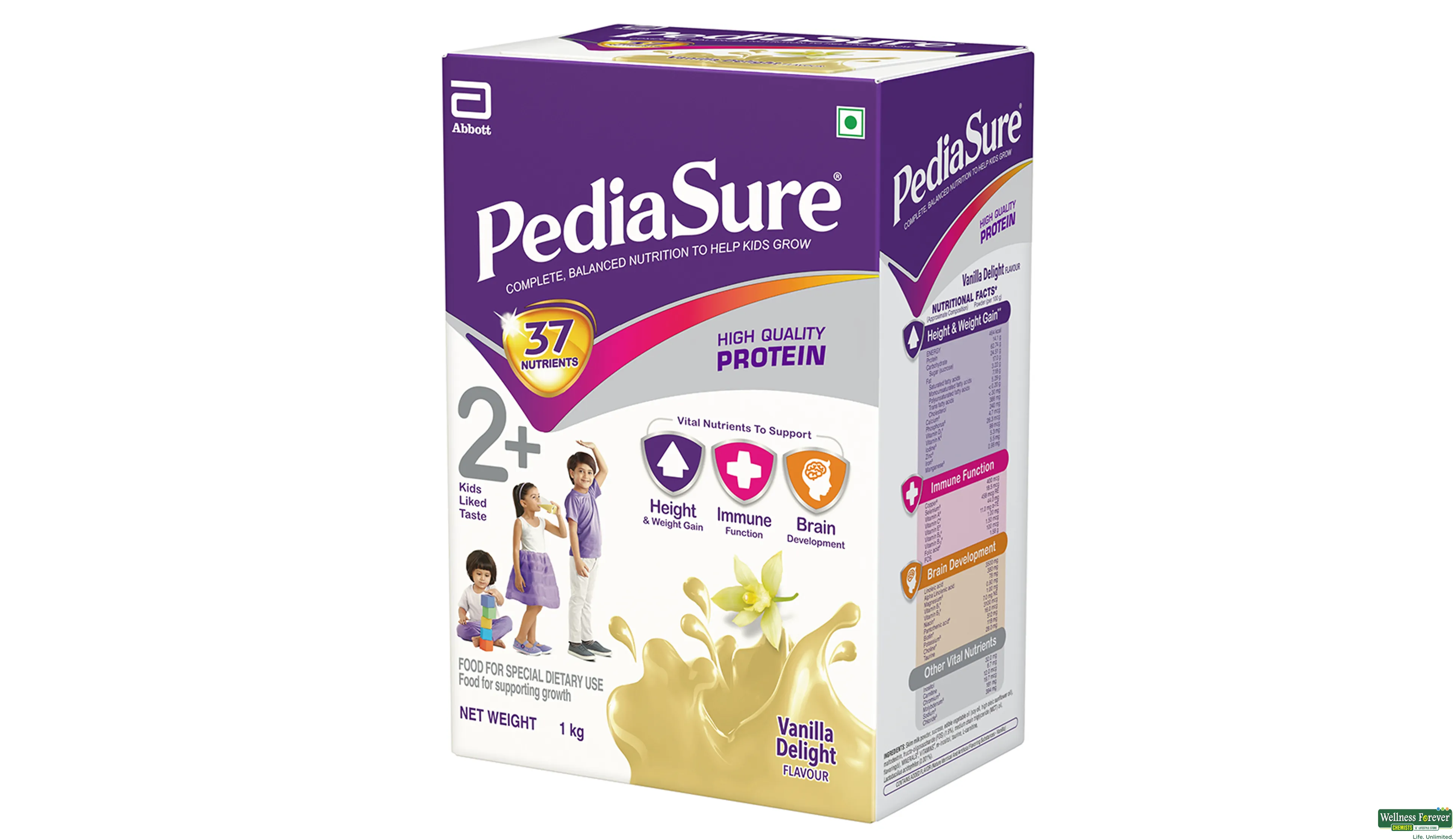 PEDIASURE PWDR VANILA BOX 1KG- 4, 1KG, 