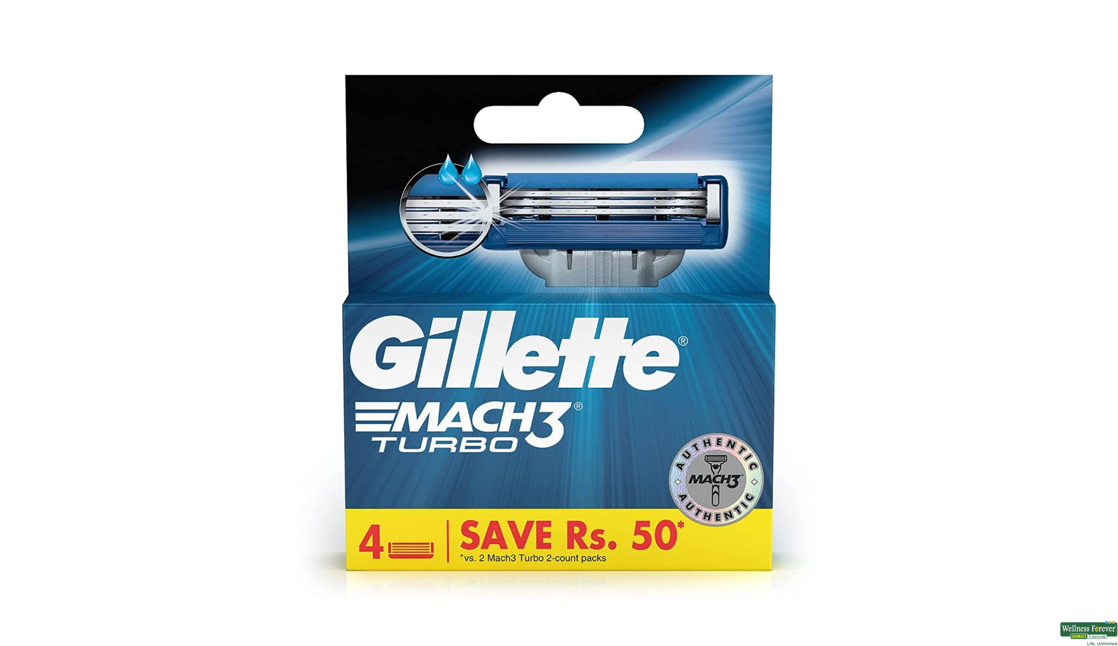 GILL SH/BLADE MACH3 TURBO 4PC- 1, 4PC, 