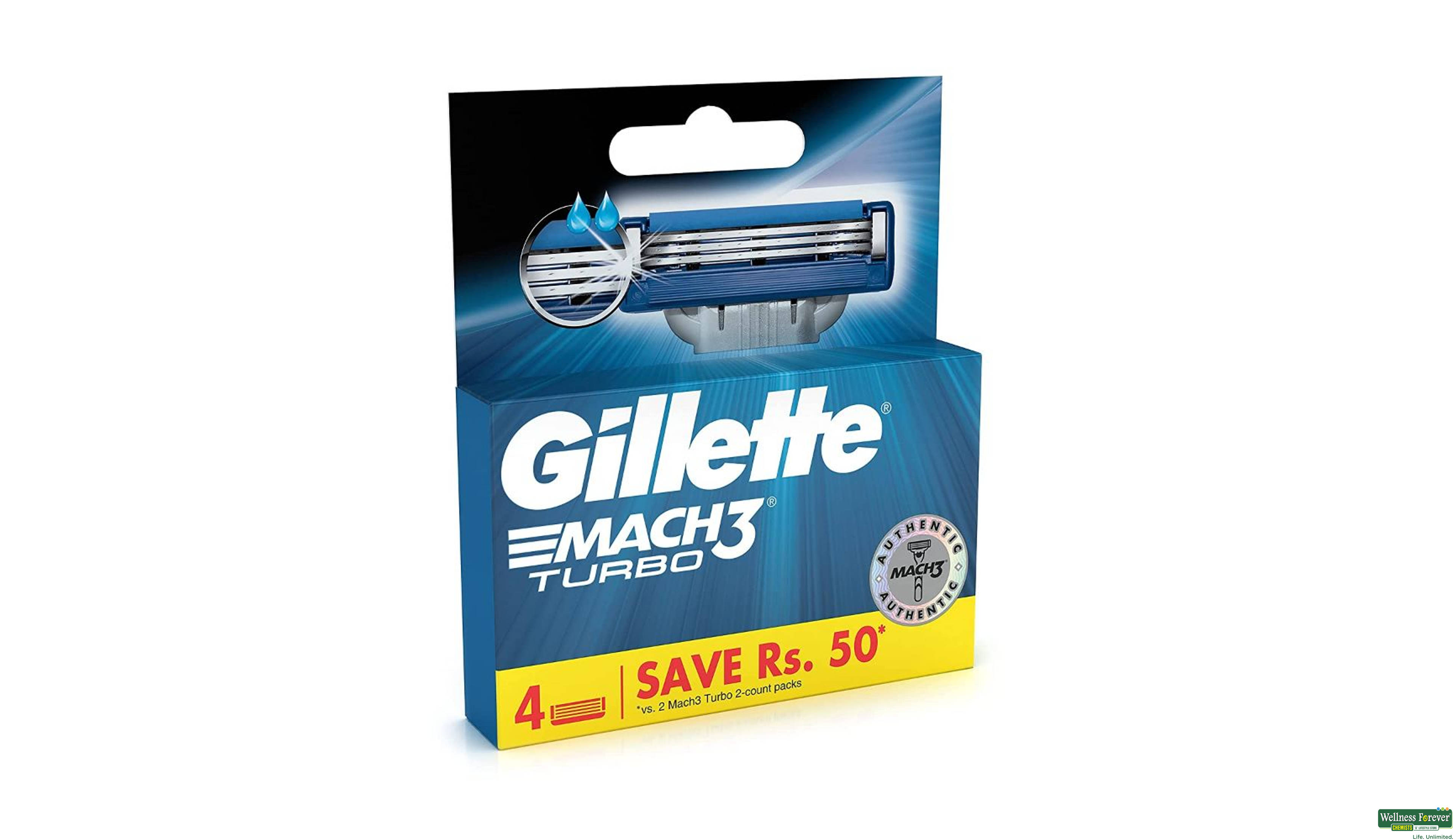 GILL SH/BLADE MACH3 TURBO 4PC- 3, 4PC, 