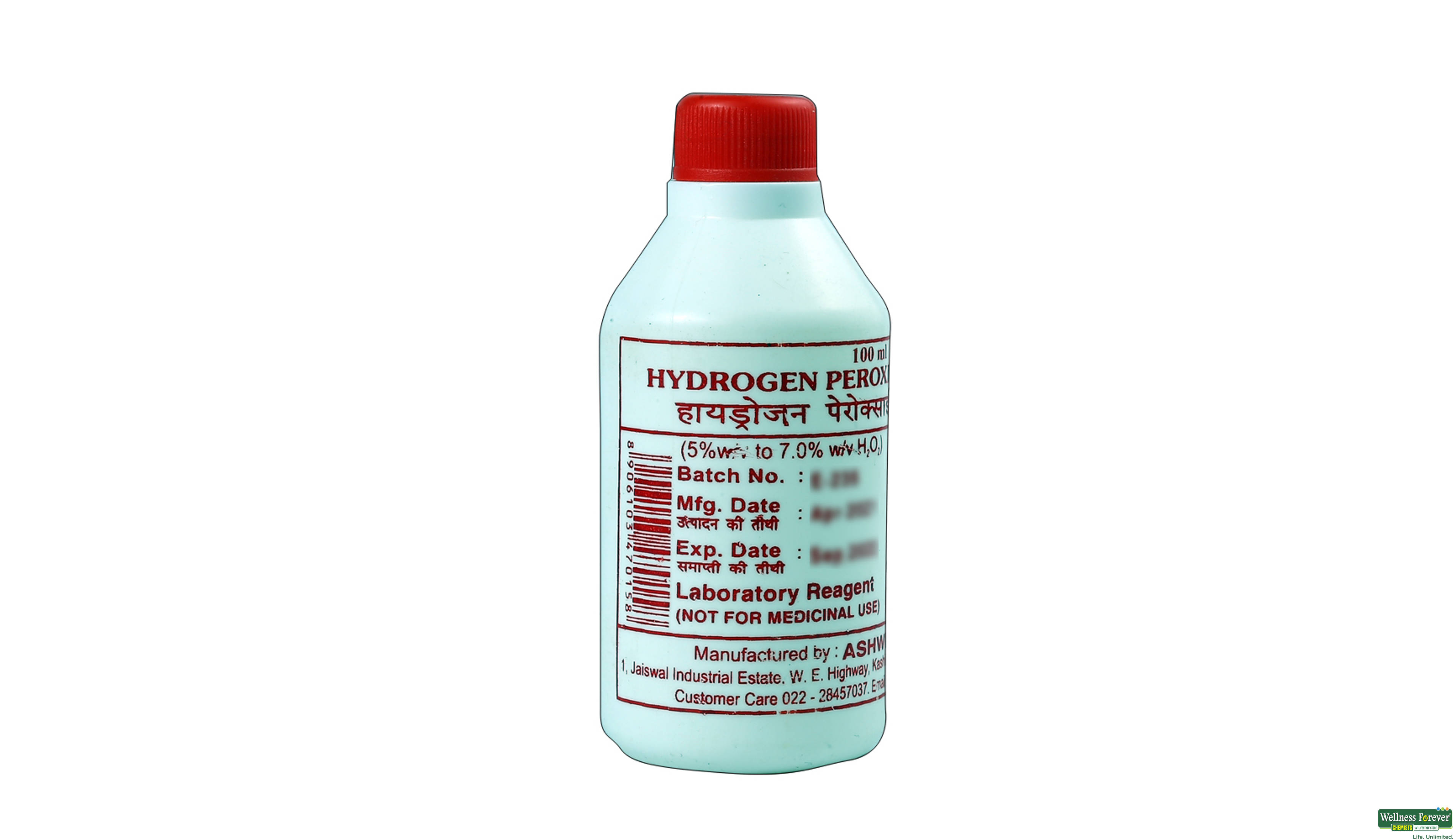 HYDROGEN PEROXIDE ASHWIN 100ML- 2, 100ML, 