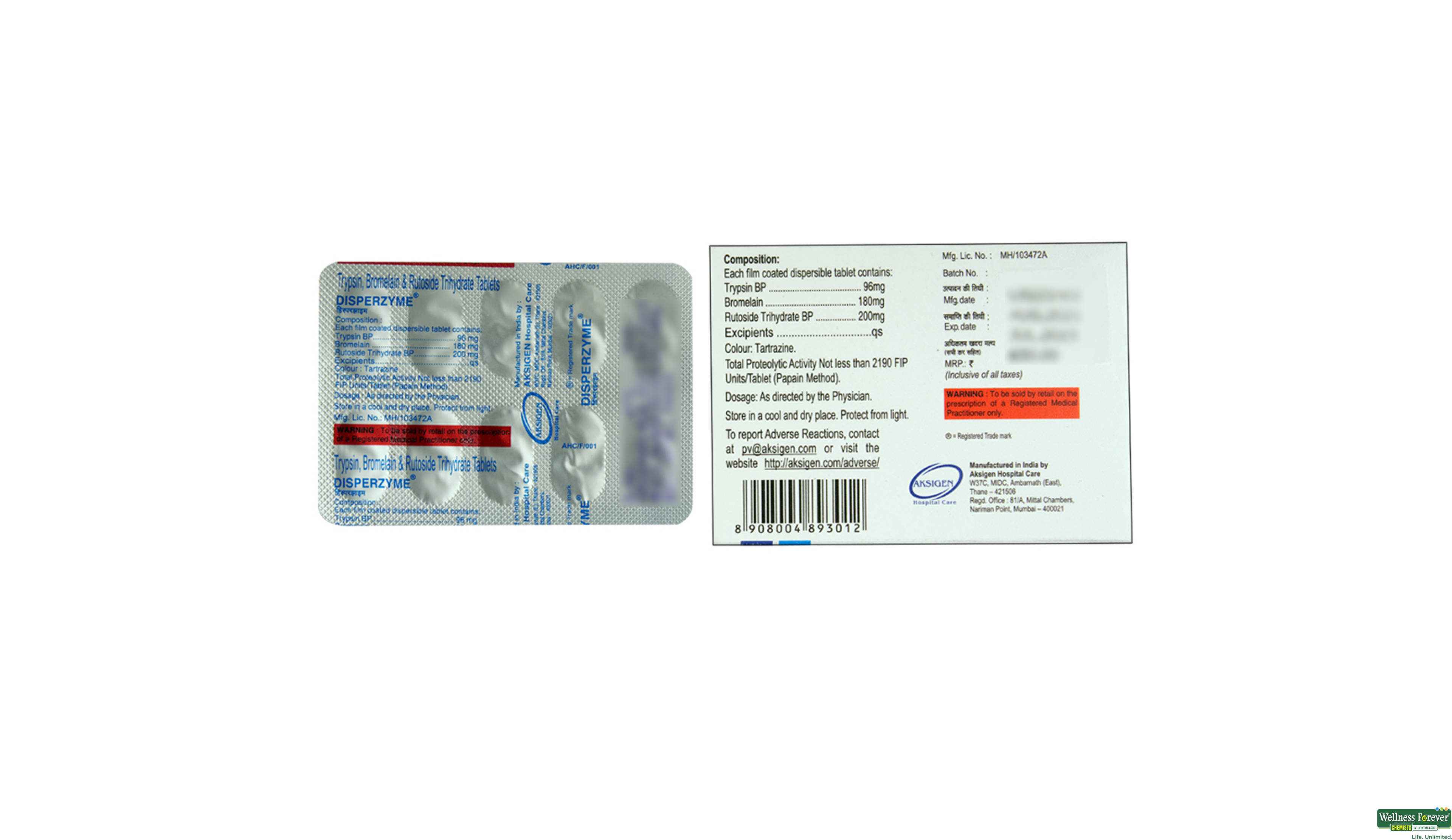 DISPERZYME 10TAB- 2, 10TAB, 