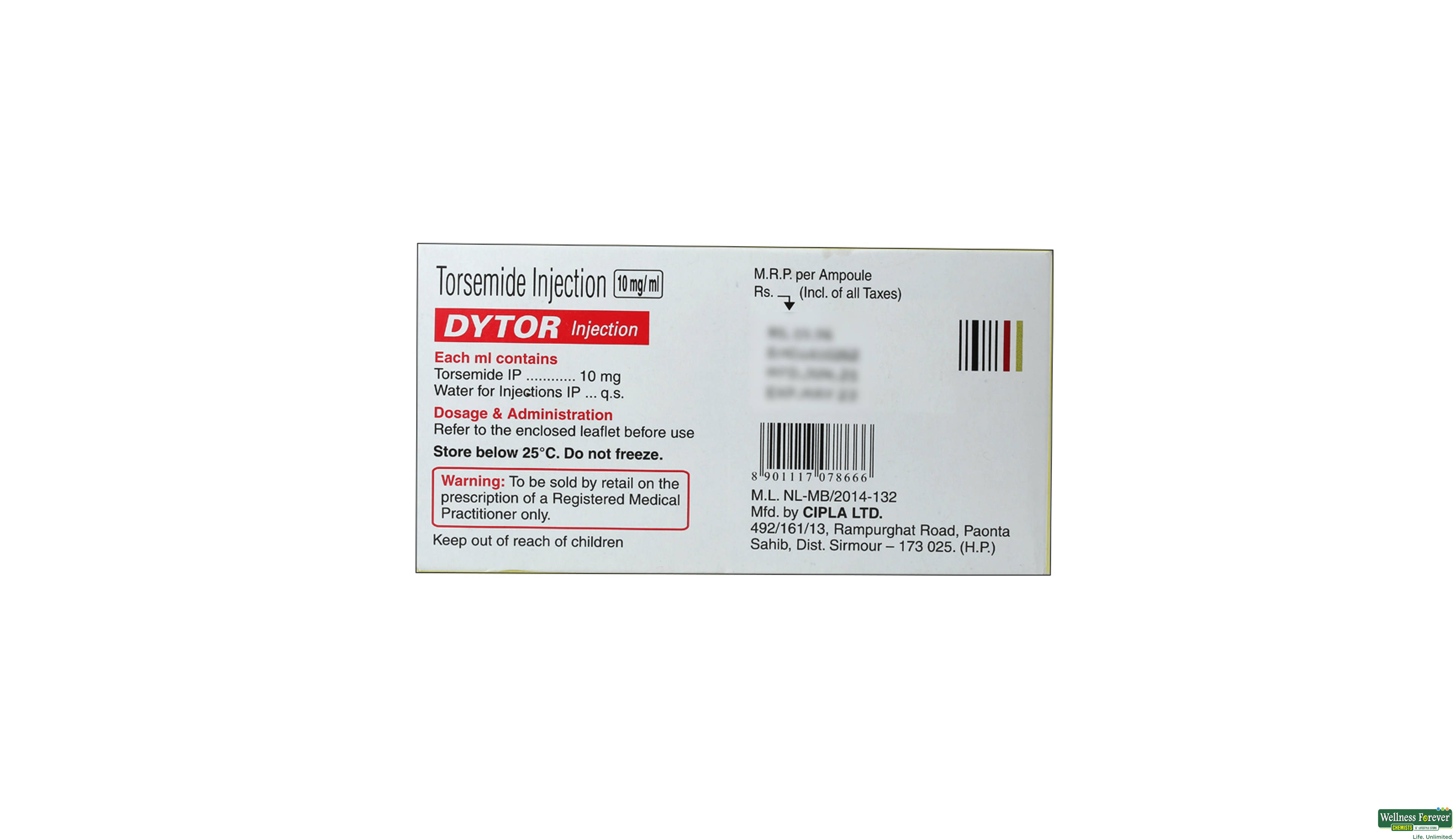 DYTOR INJ 2ML AMP- 2, 2ML, 