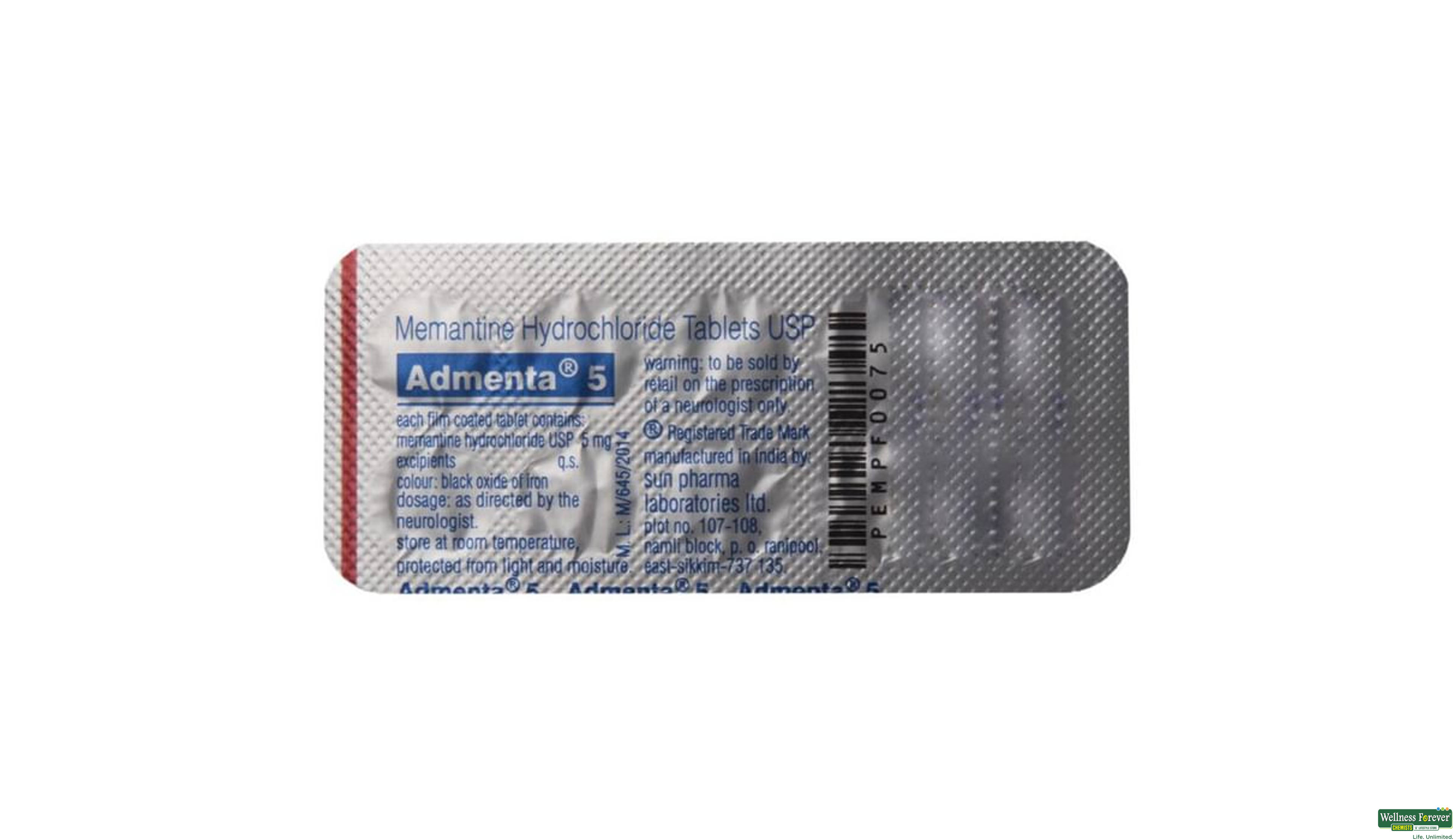 ADMENTA 5MG 10TAB- 5, 10TAB, null