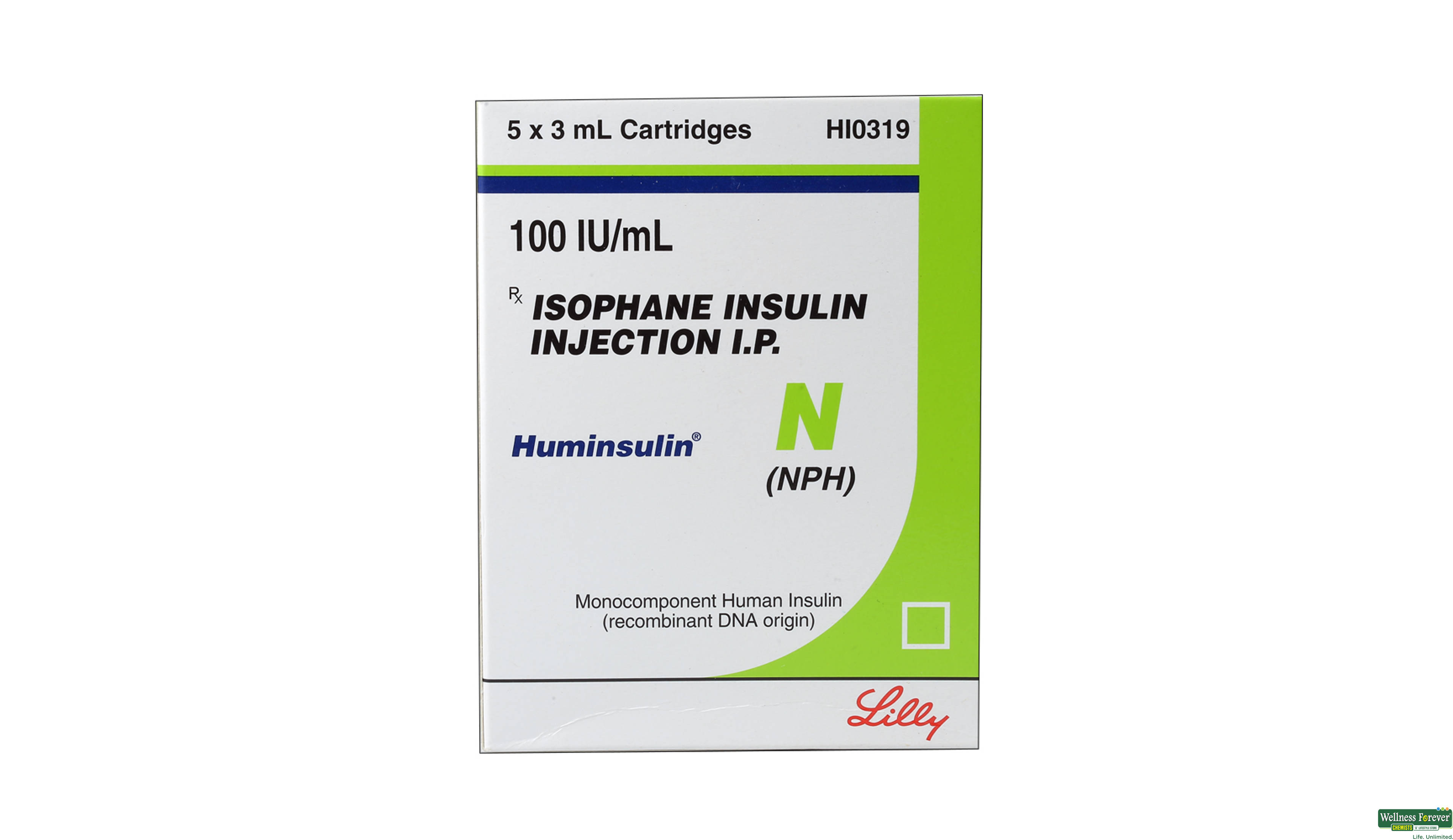 HUMINSULIN-N CART 5X3ML- 1, 5X3ML, 