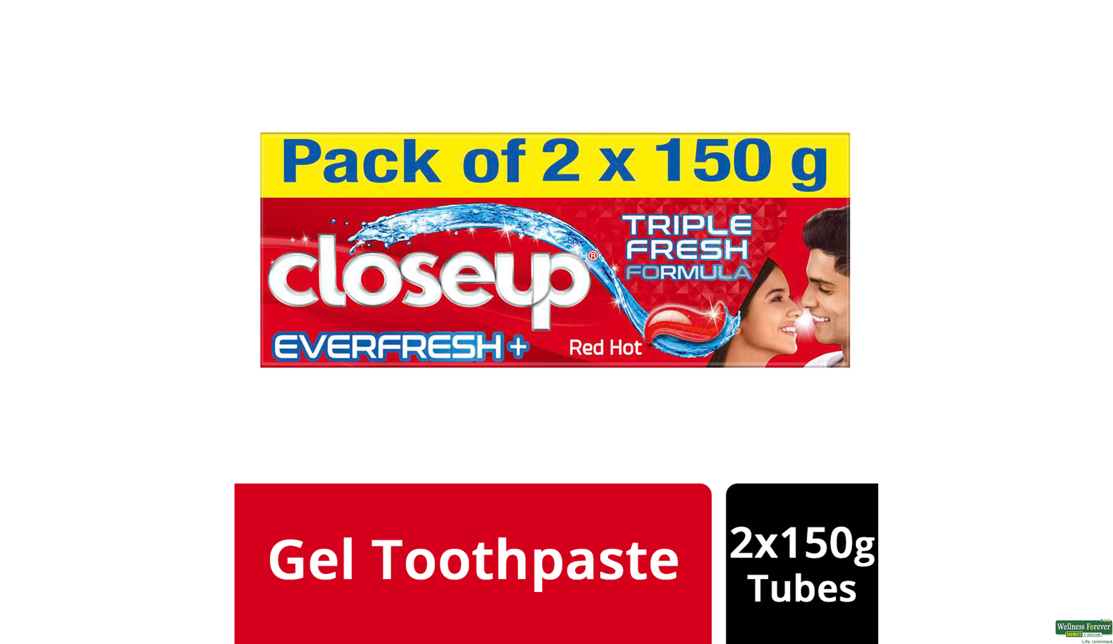 CLOSEUP T/PASTE DEEP ACTION RED 2X150GM- 1, 300GM, 