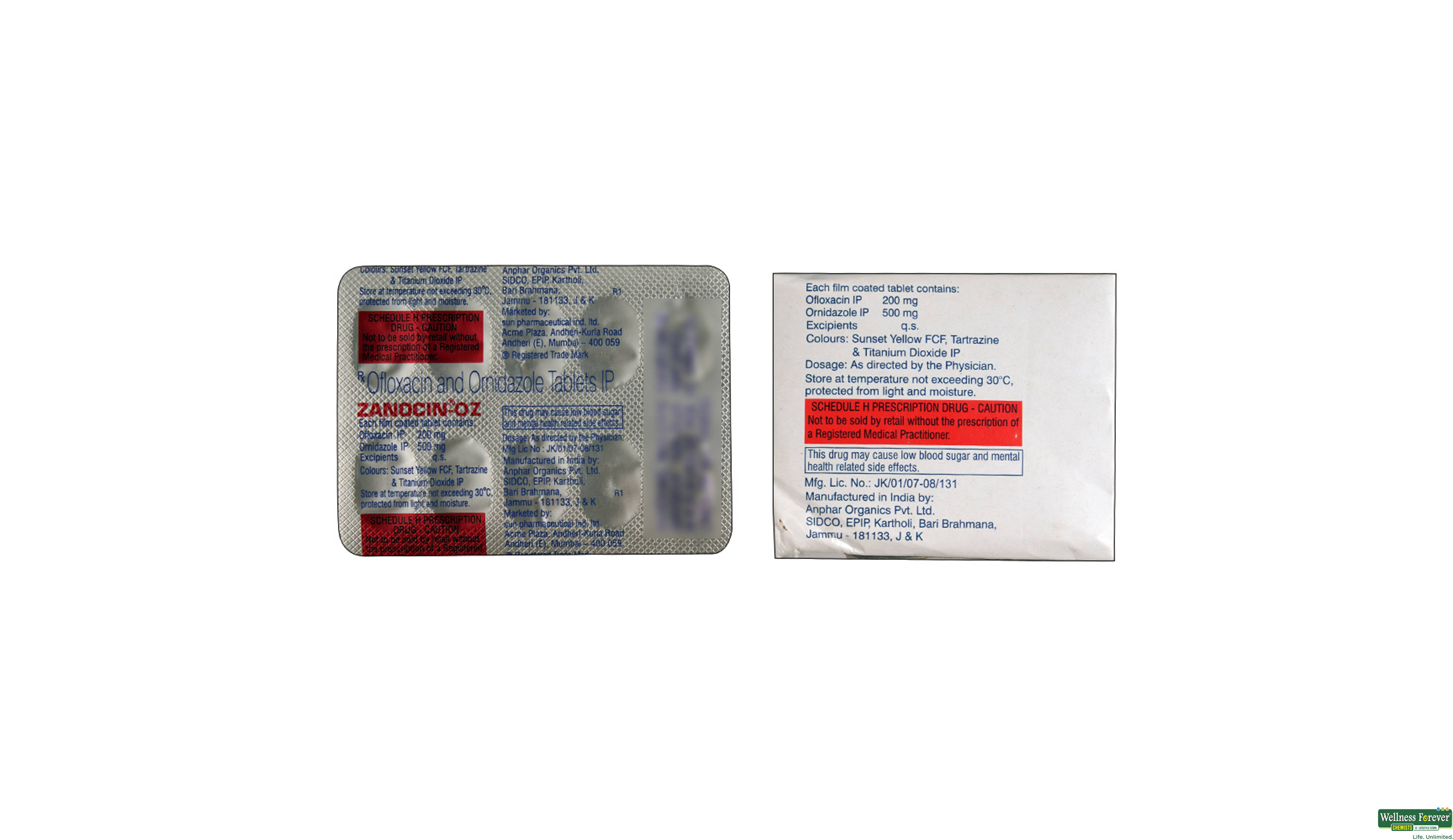 ZANOCIN-OZ 10TAB- 2, 10TAB, null