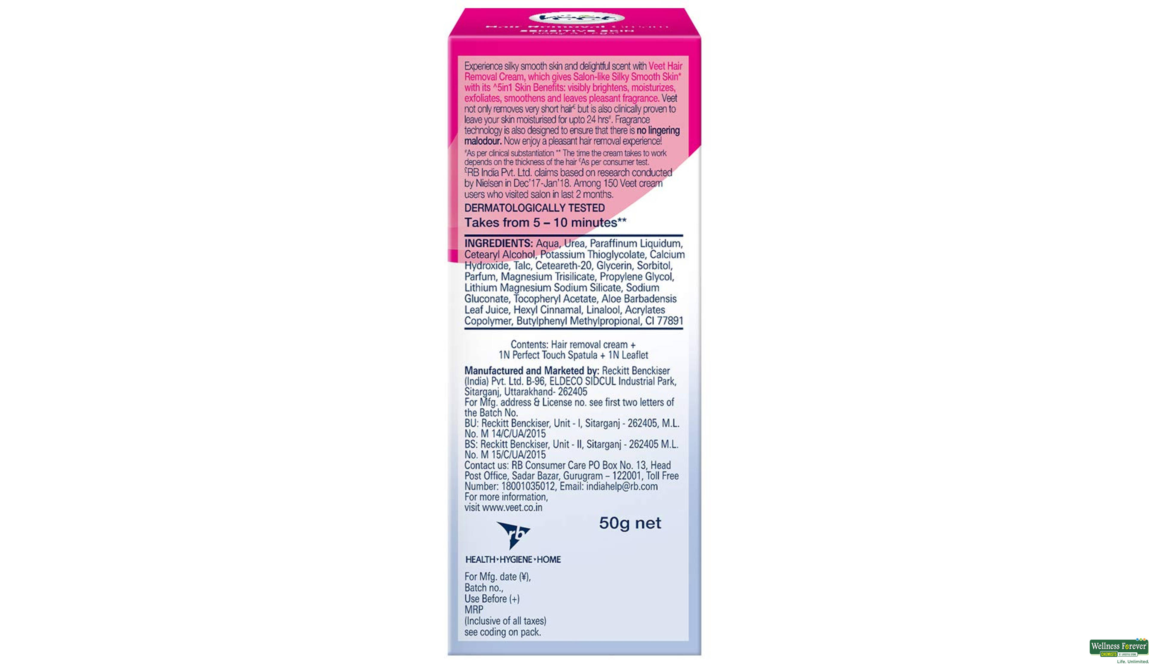 VEET HR/REMV CRM SENSITIVE 50GM- 2, 50GM, 