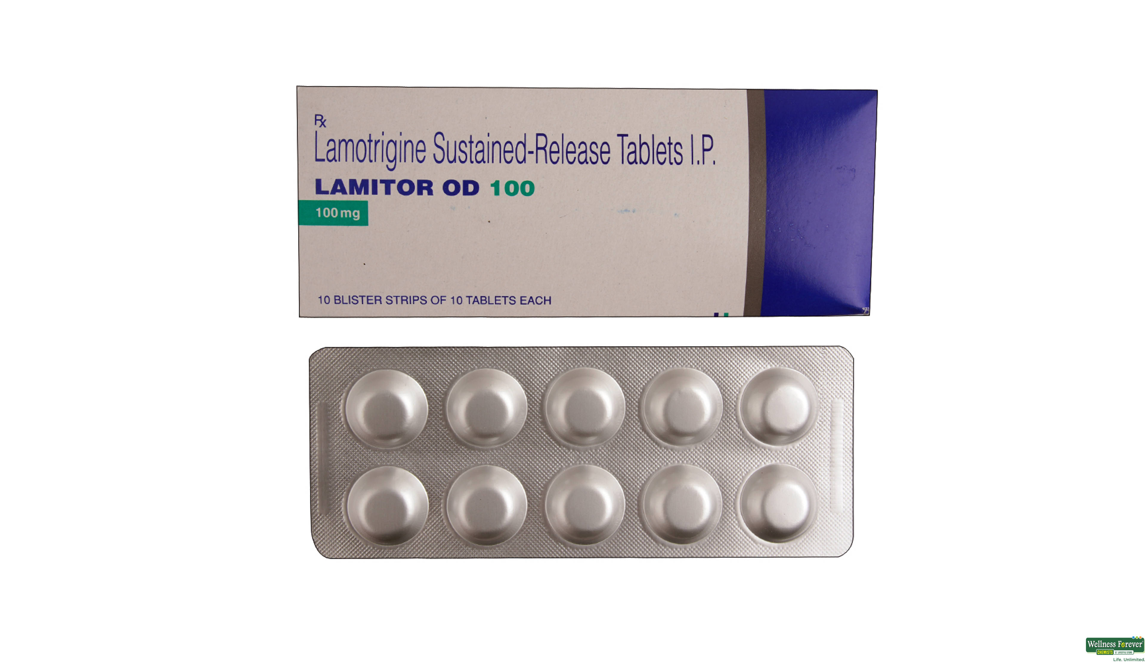 LAMITOR-OD 100MG 10TAB- 1, 10TAB, 