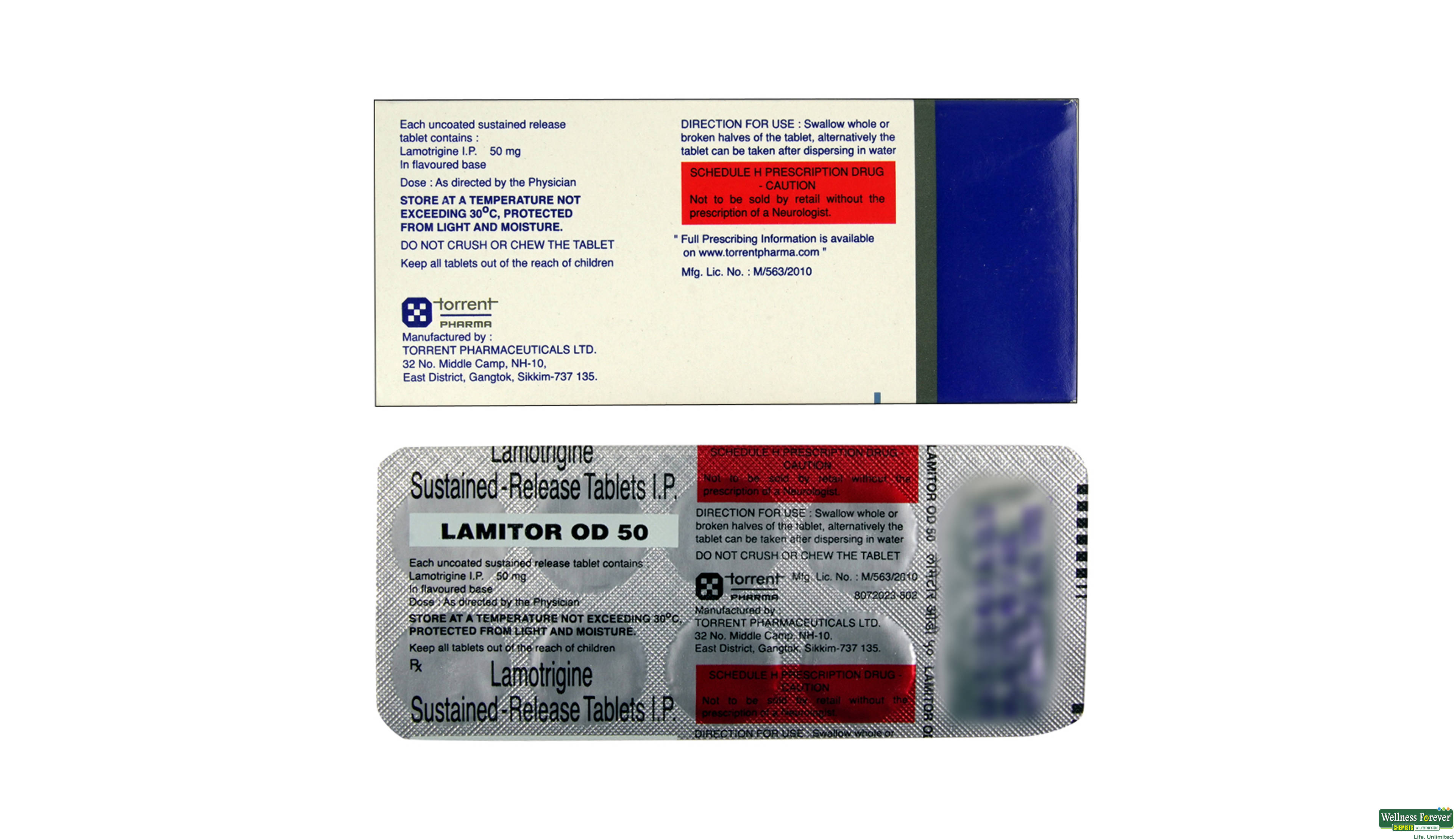LAMITOR-OD 50MG 10TAB- 2, 10TAB, 