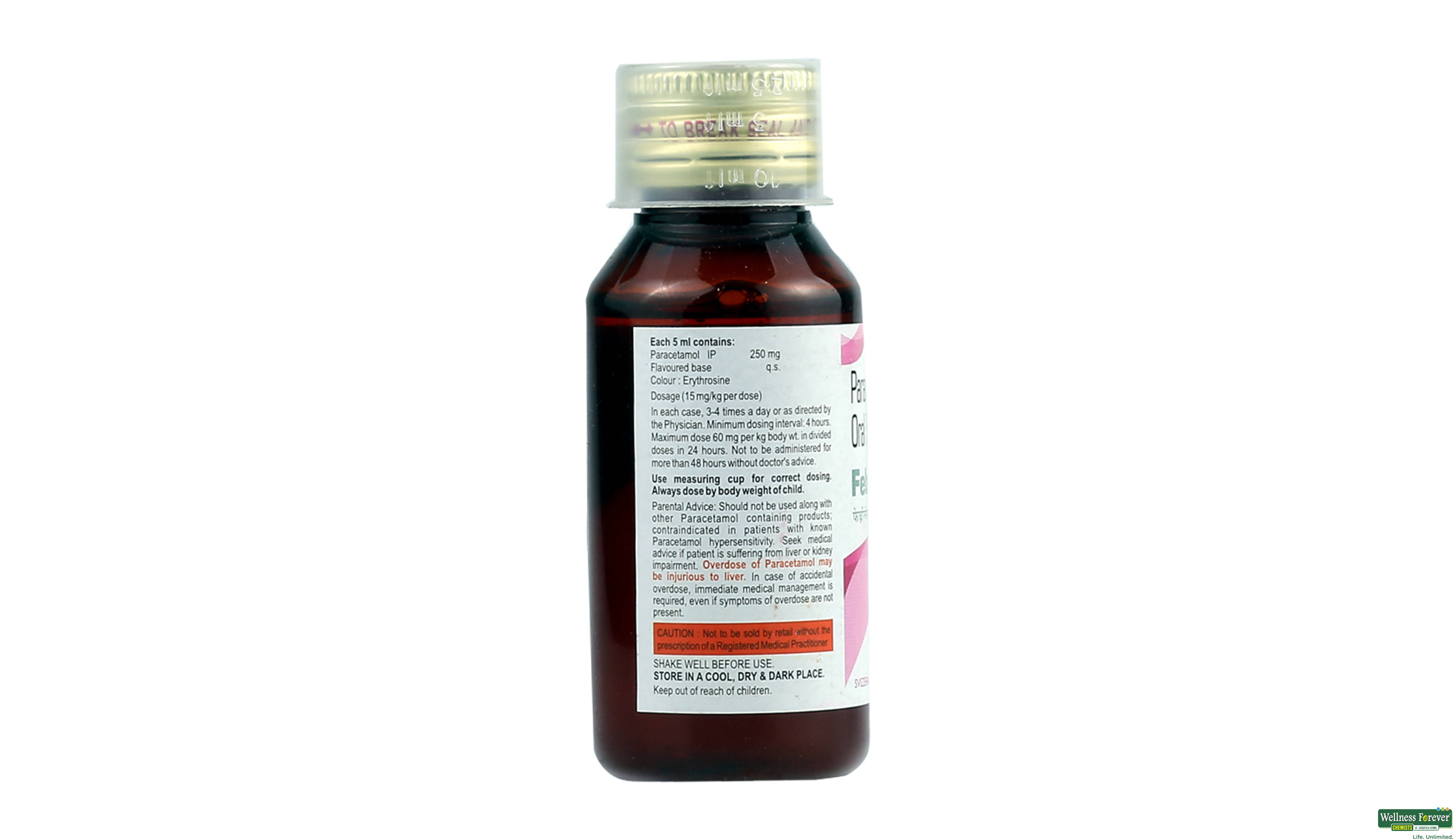 FEBRINIL 250MG SYP 60ML- 2, 60ML, 