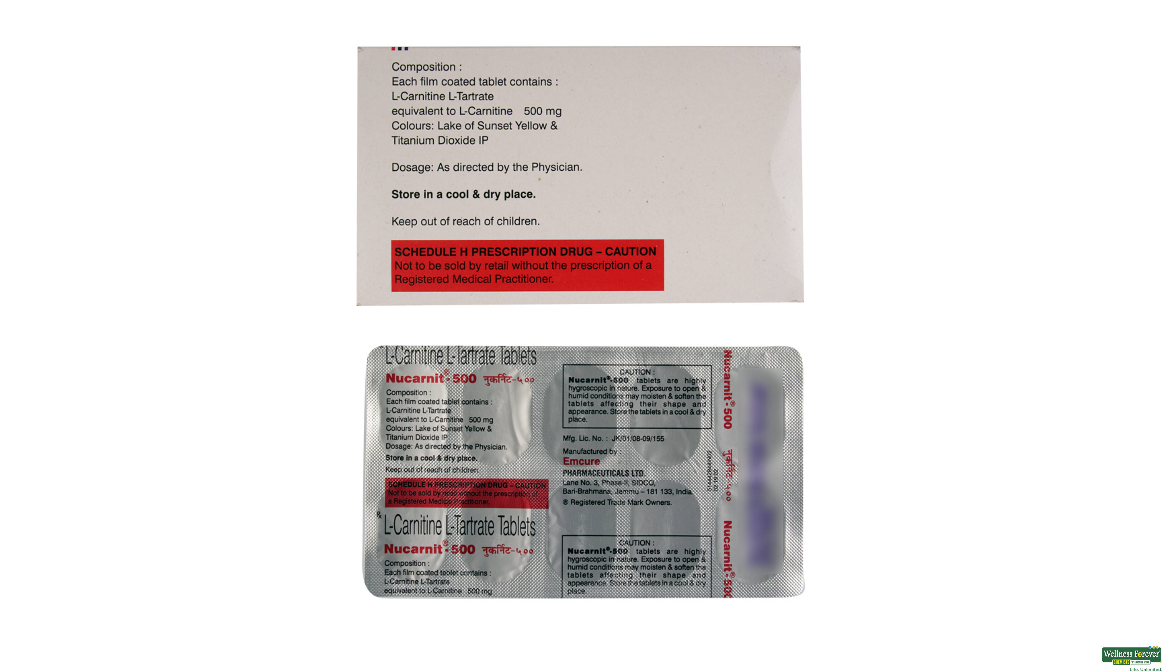 NUCARNIT 500MG 10TAB- 2, 10TAB, 