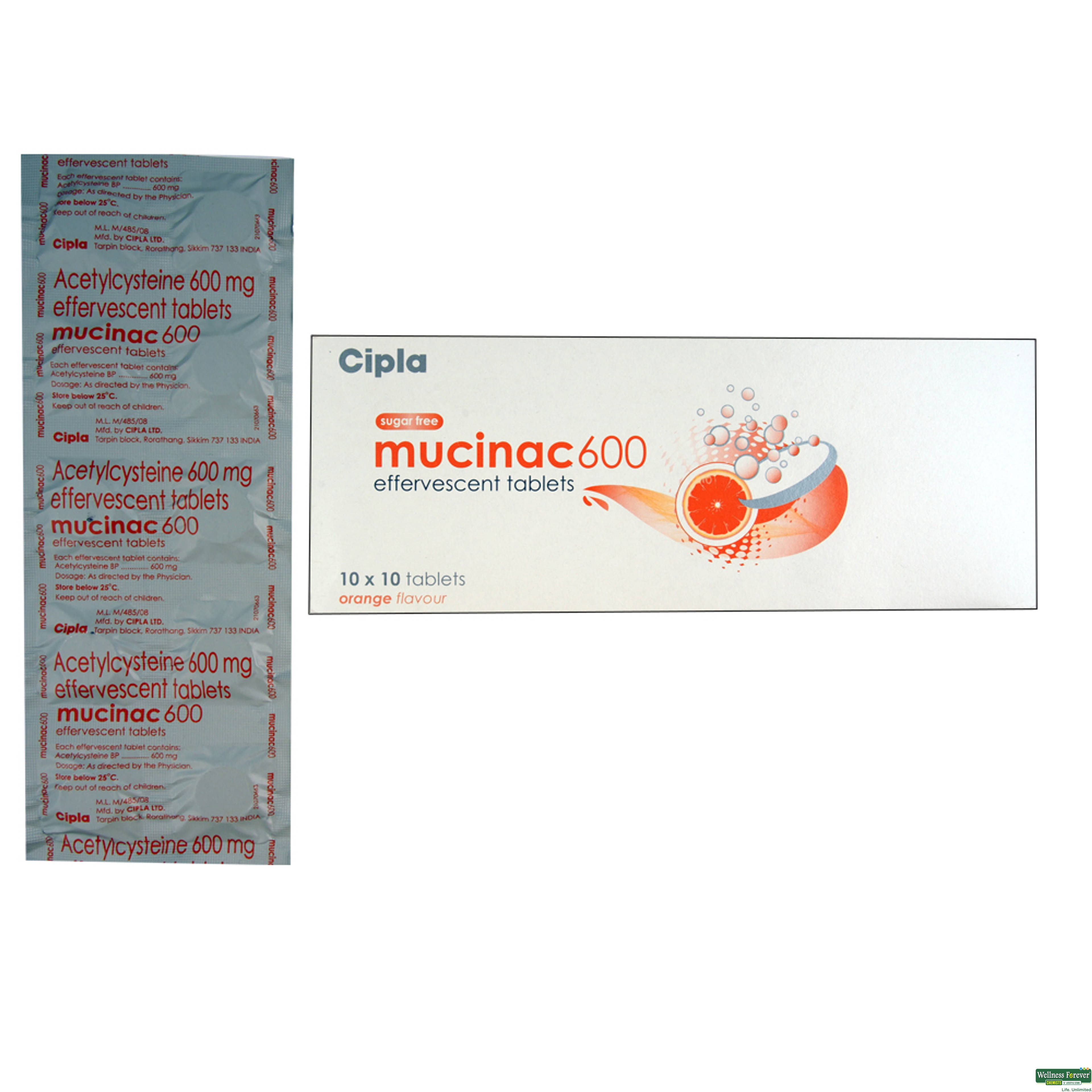 MUCINAC 600MG 10TAB-image