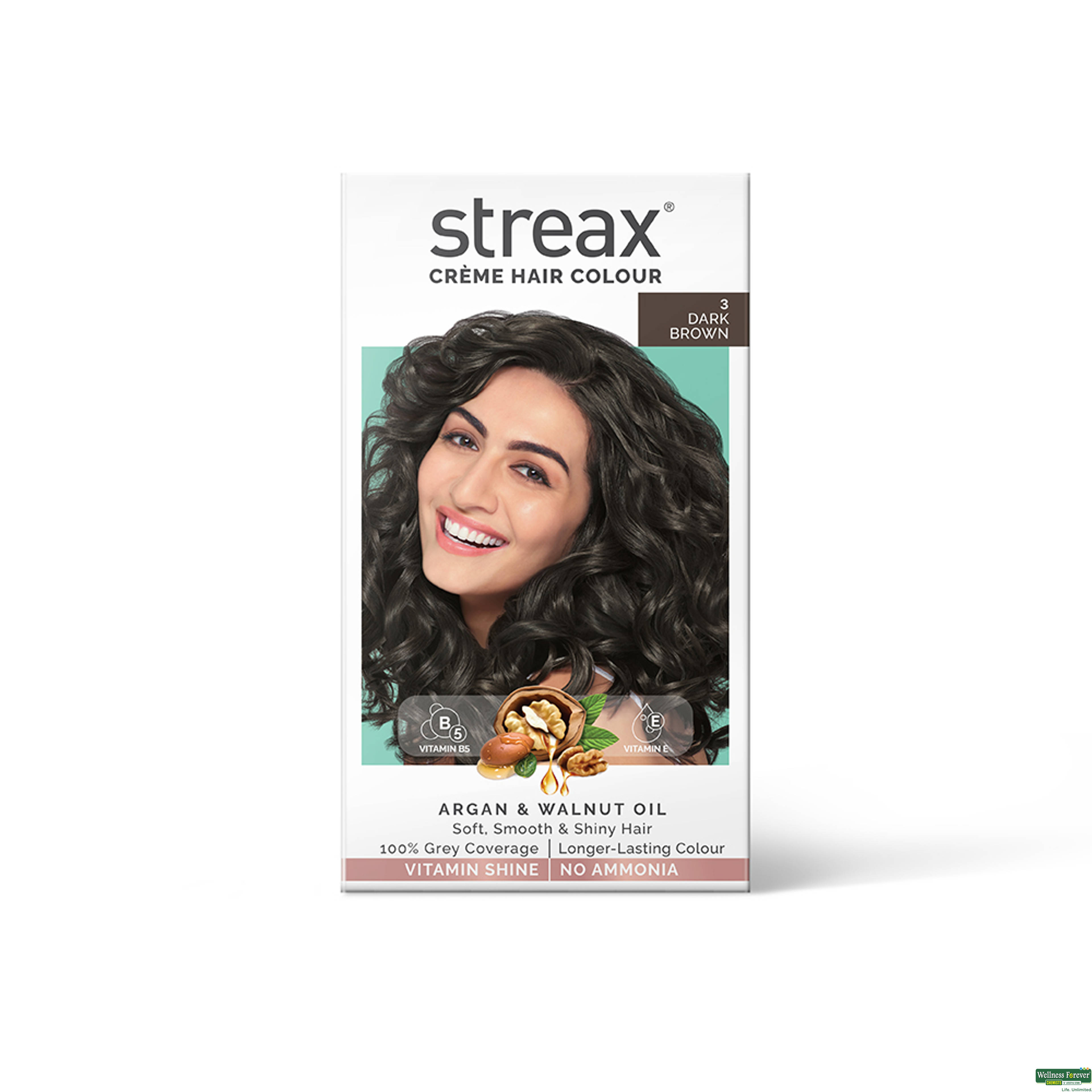 Streax Cream Hair Colour 3 Dark Brown 120ml-image