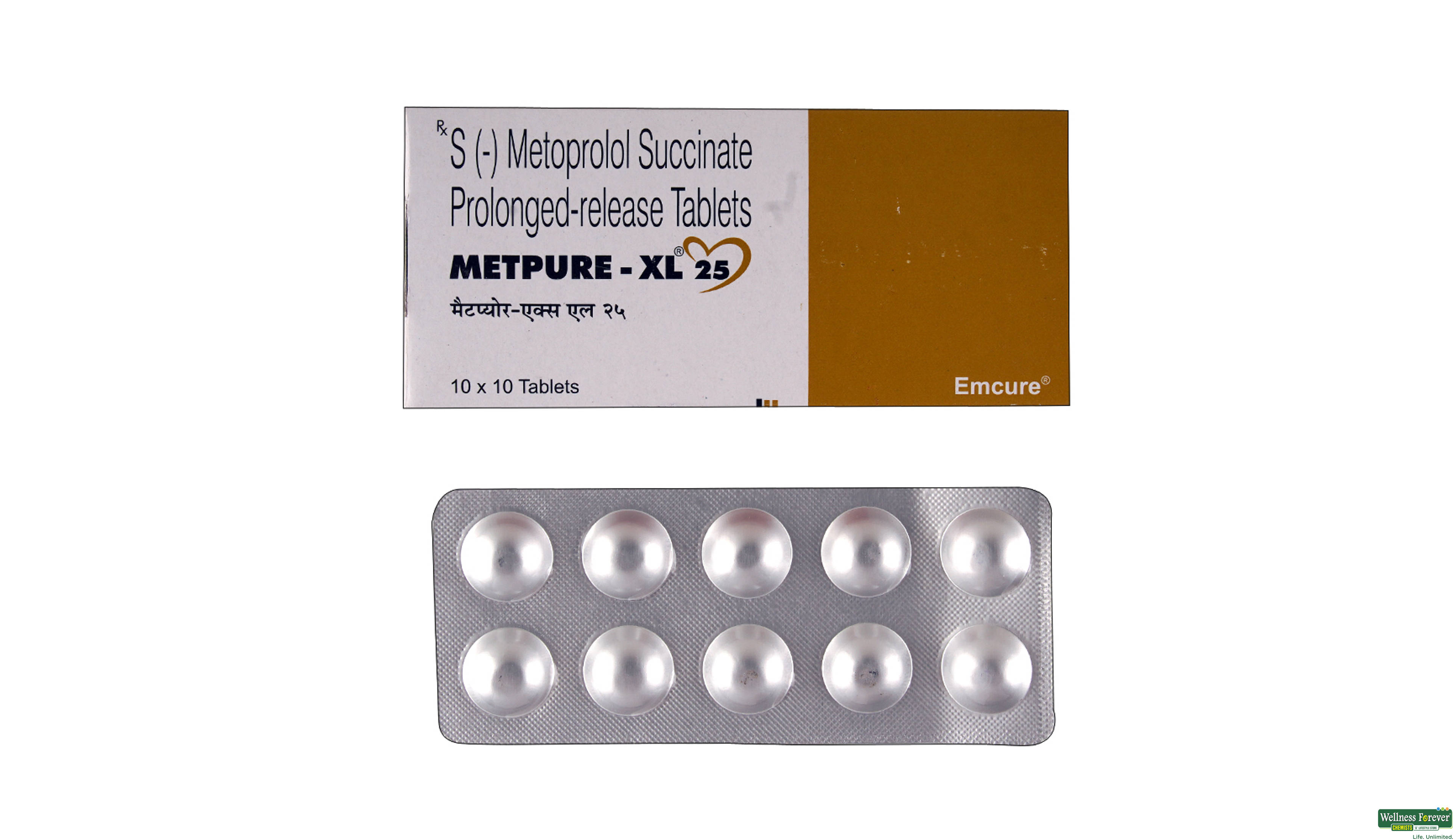 METPURE-XL 25MG 10TAB- 1, 10TAB, 