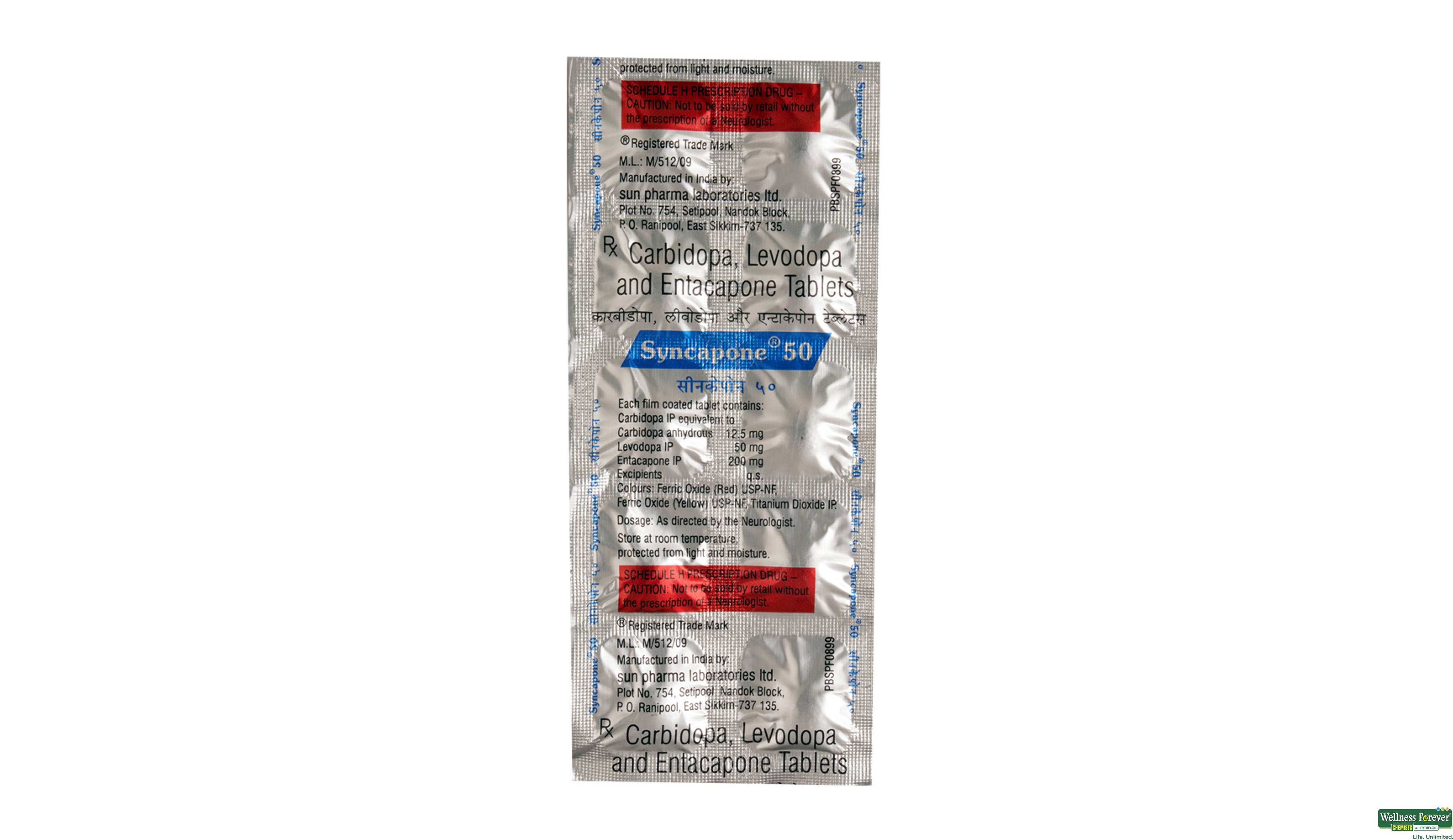 SYNCAPONE 50MG 10TAB- 1, 10TAB, 