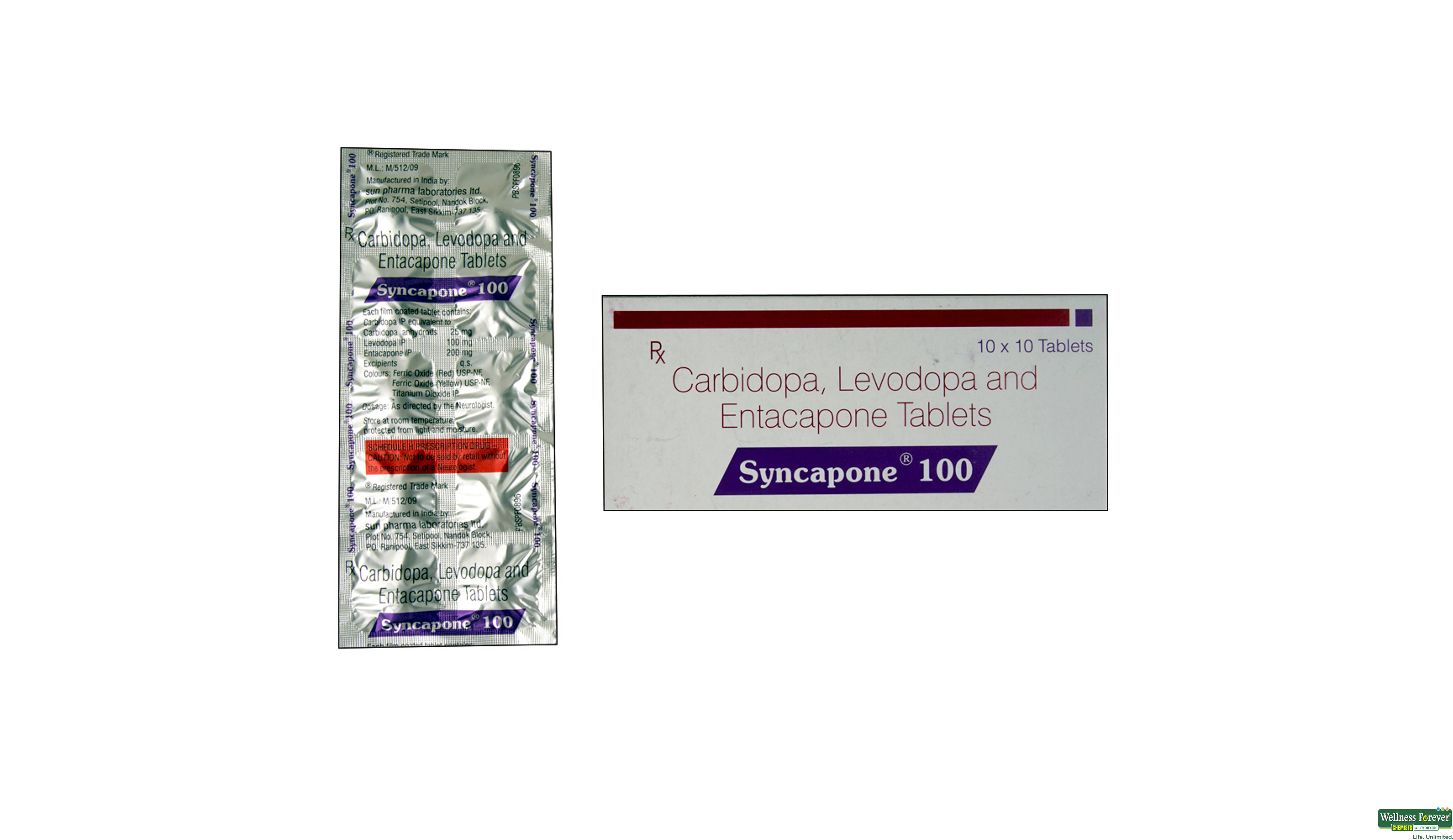 SYNCAPONE 100MG 10TAB- 1, 10TAB, 