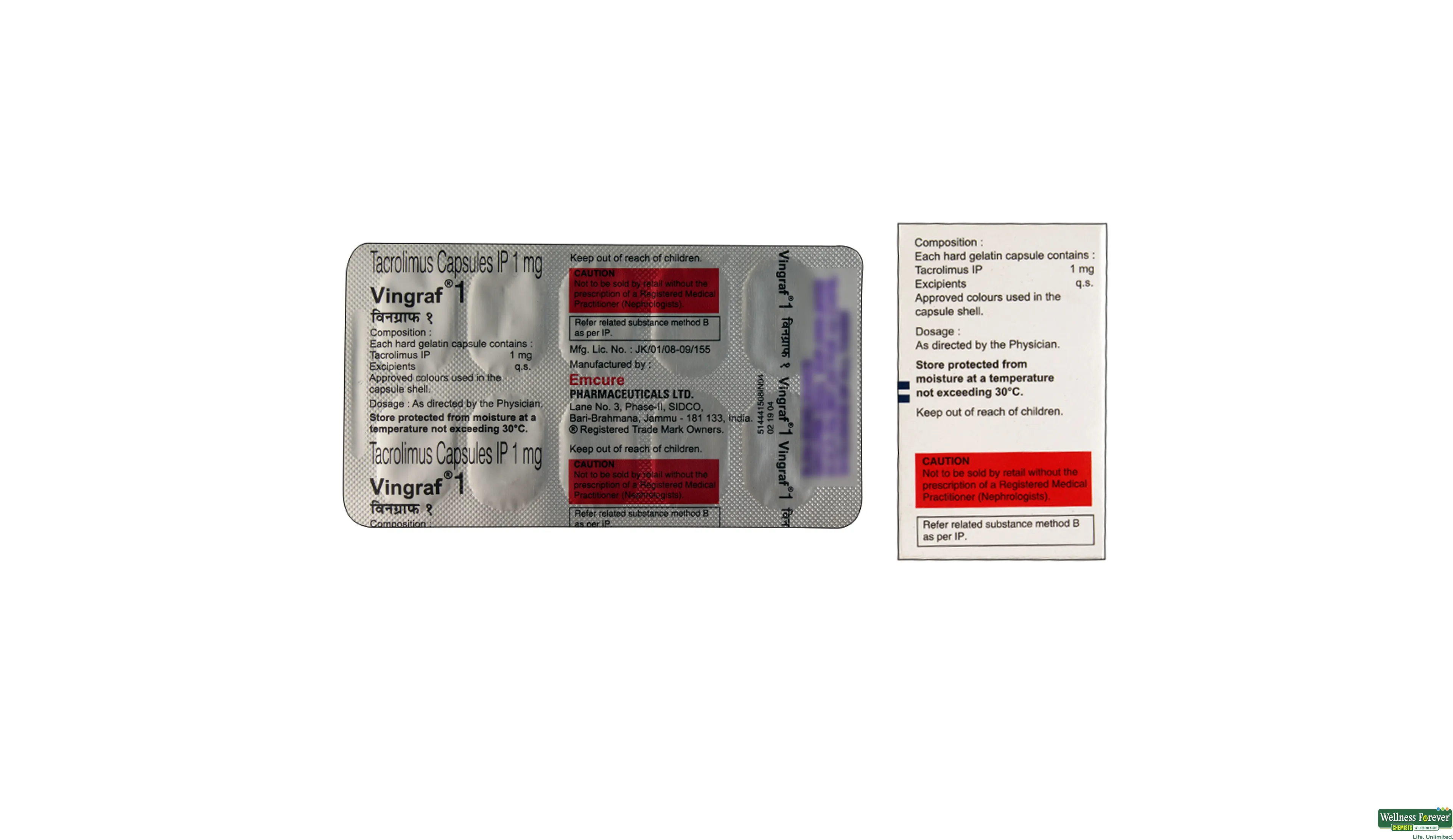 VINGRAF 1MG 10CAP- 2, 10CAP, 