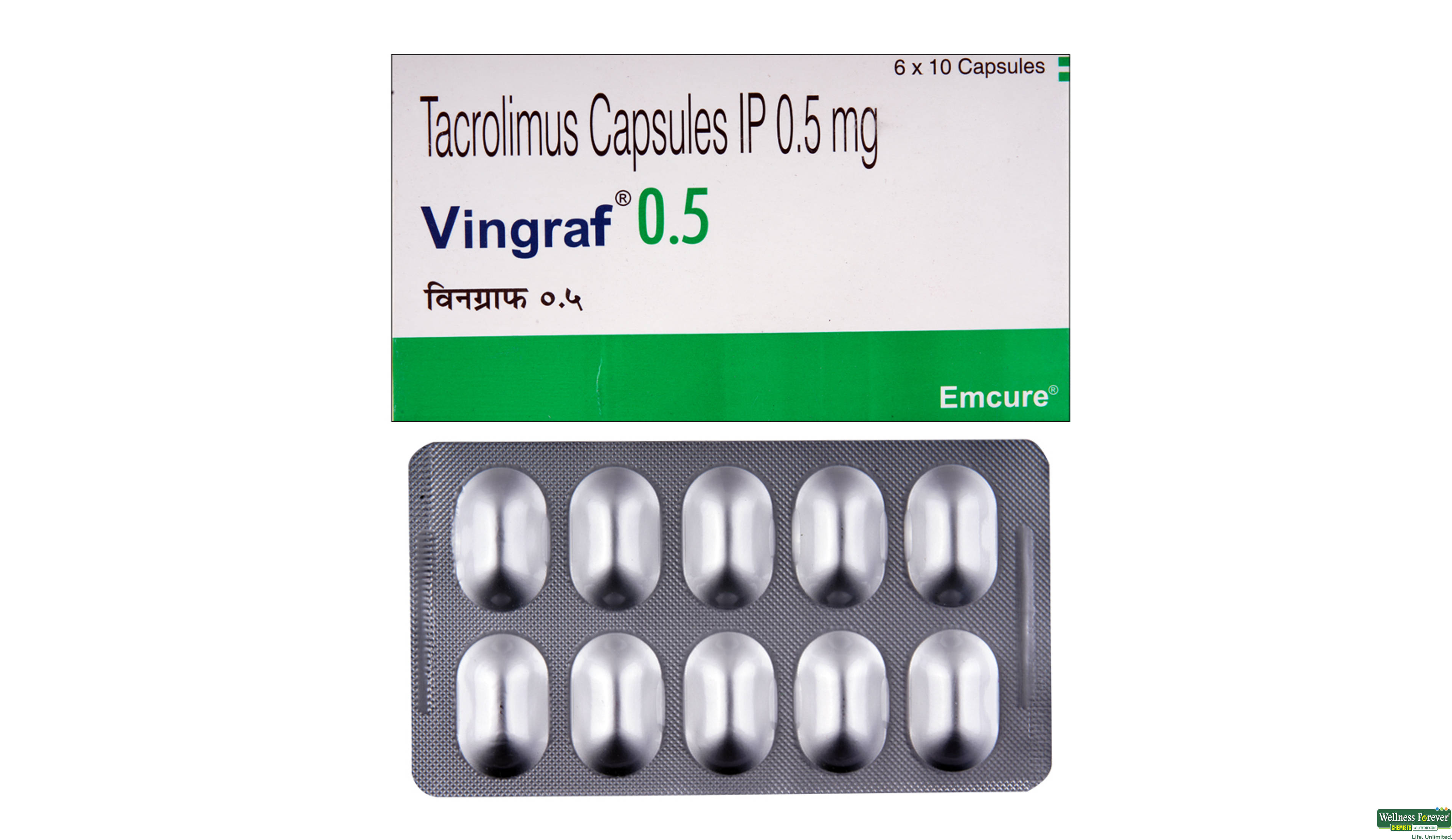 VINGRAF 0.5MG 10CAP- 1, 10CAP, 