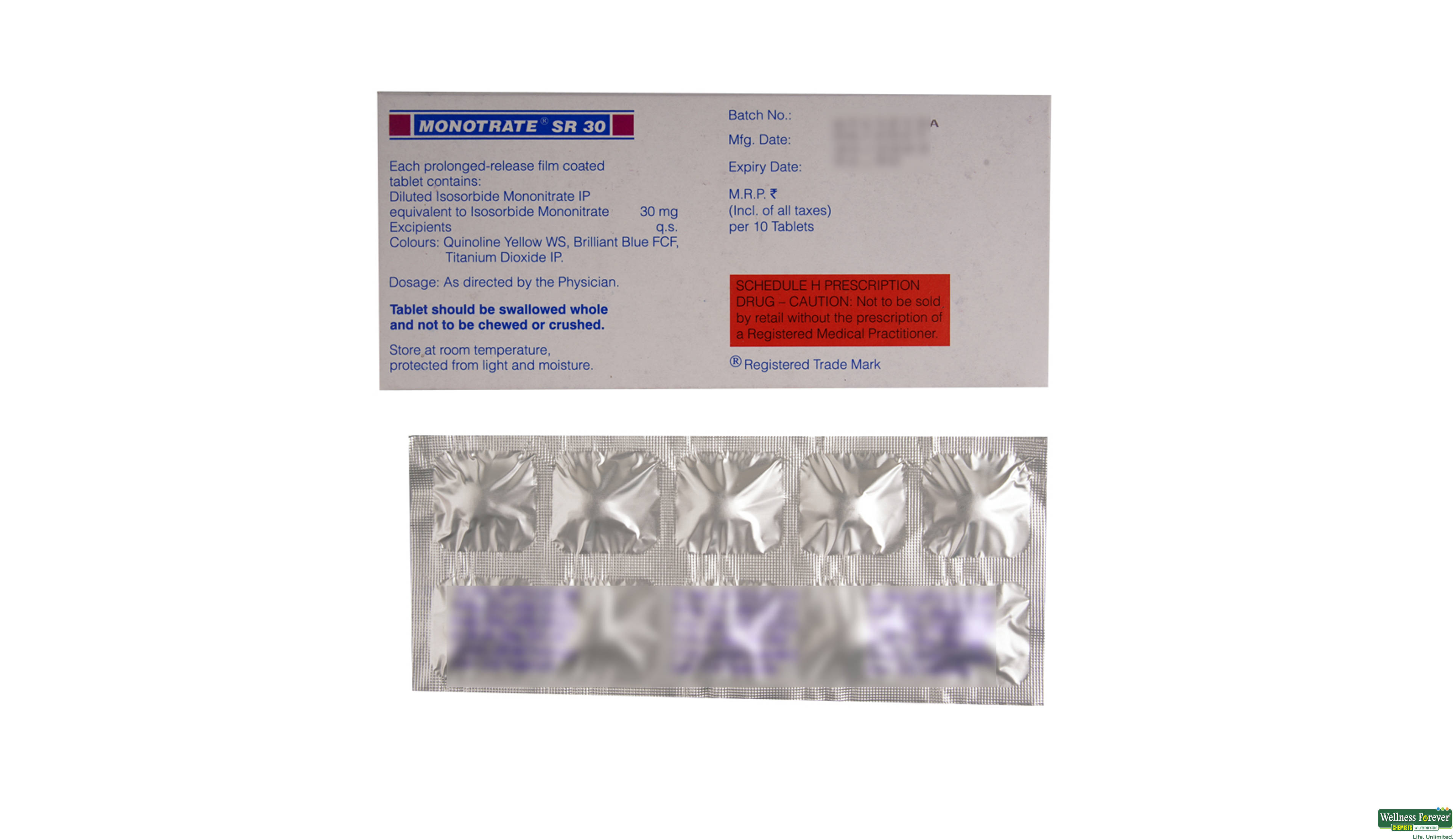 MONOTRATE-SR 30MG 10TAB- 2, 10TAB, 