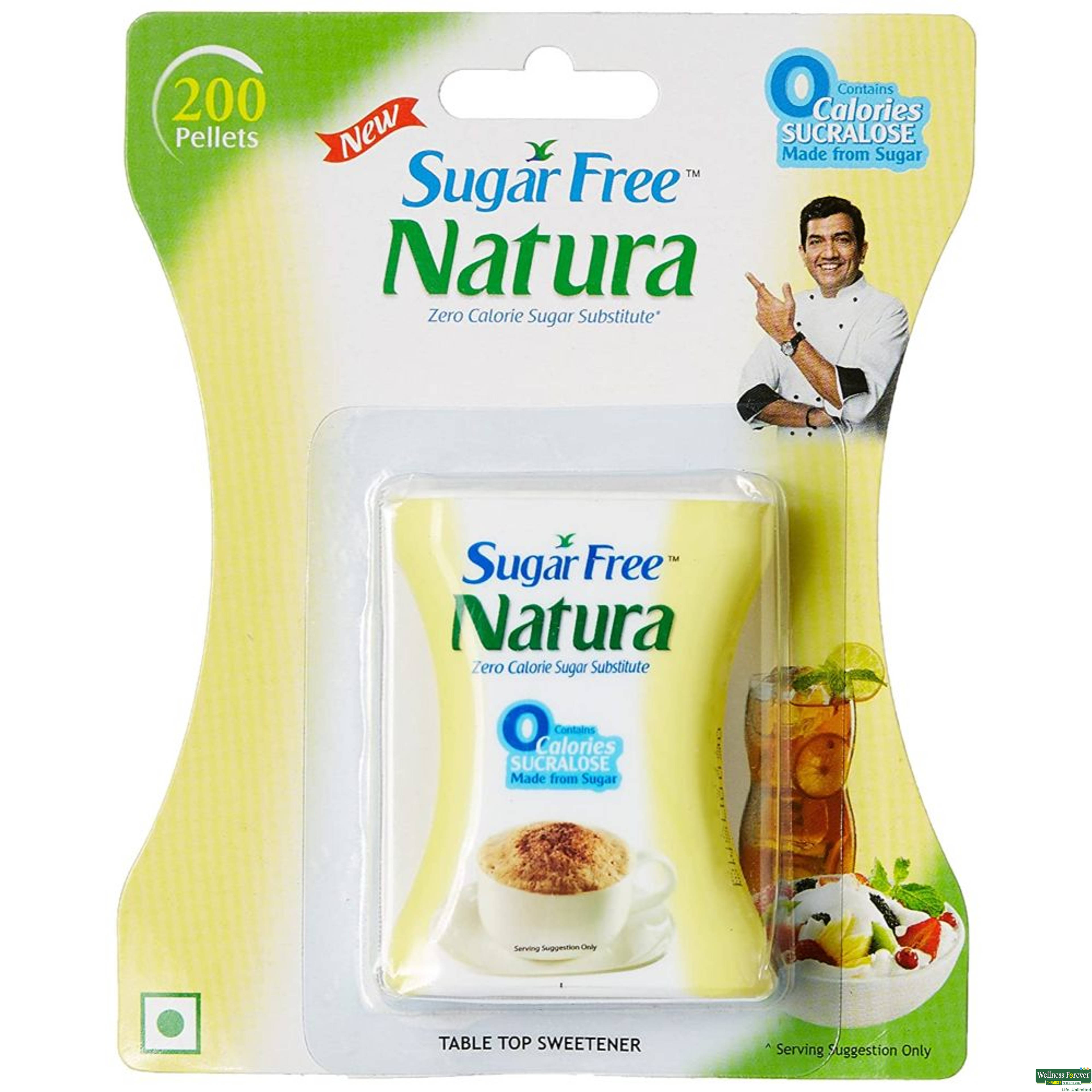 Sugar Free Natura Low Calorie Sweetener, 200 pellets-image