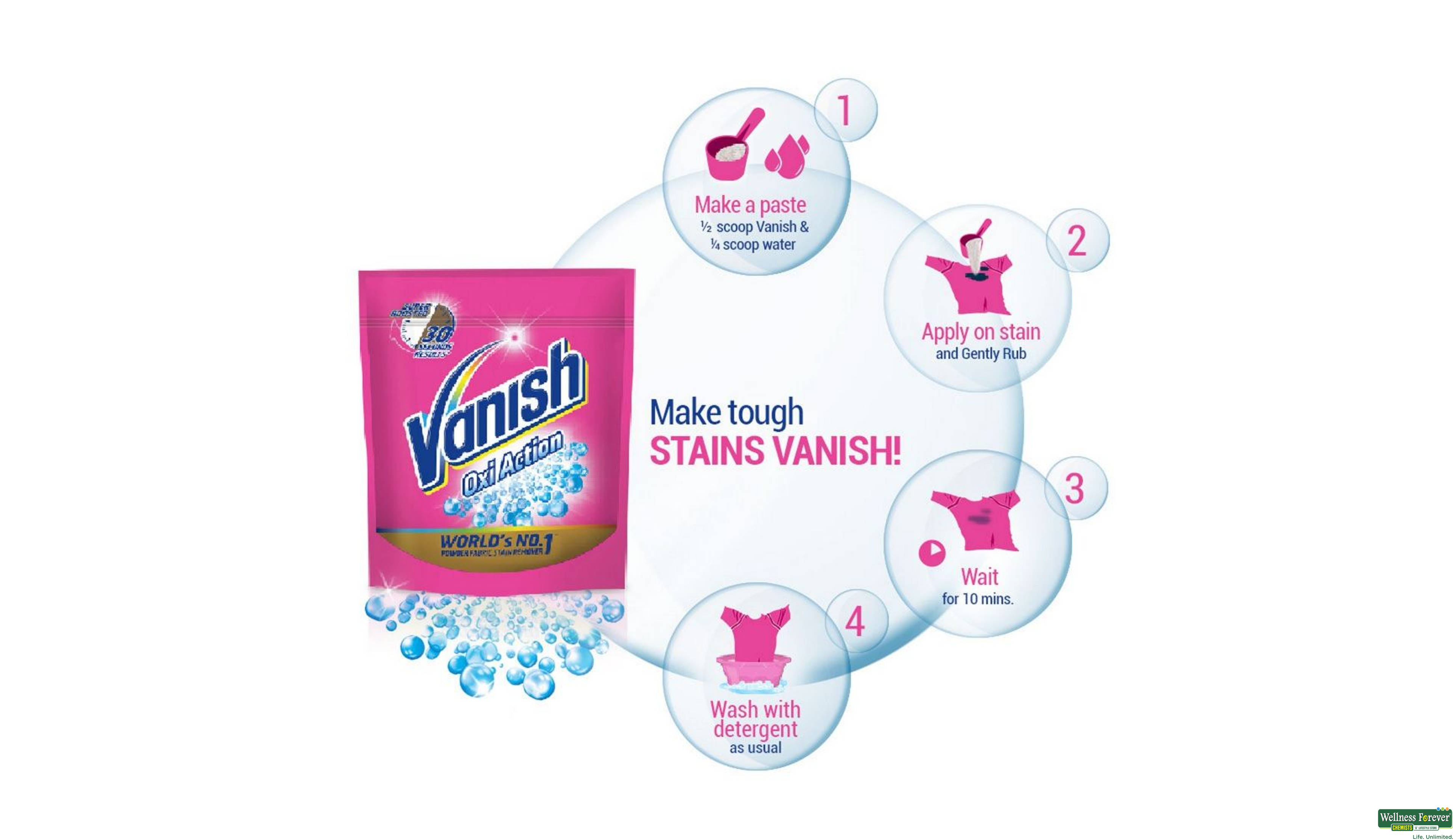 VANISH SHAKTI PWDR DETERGENT 450GM- 3, 450GM, 