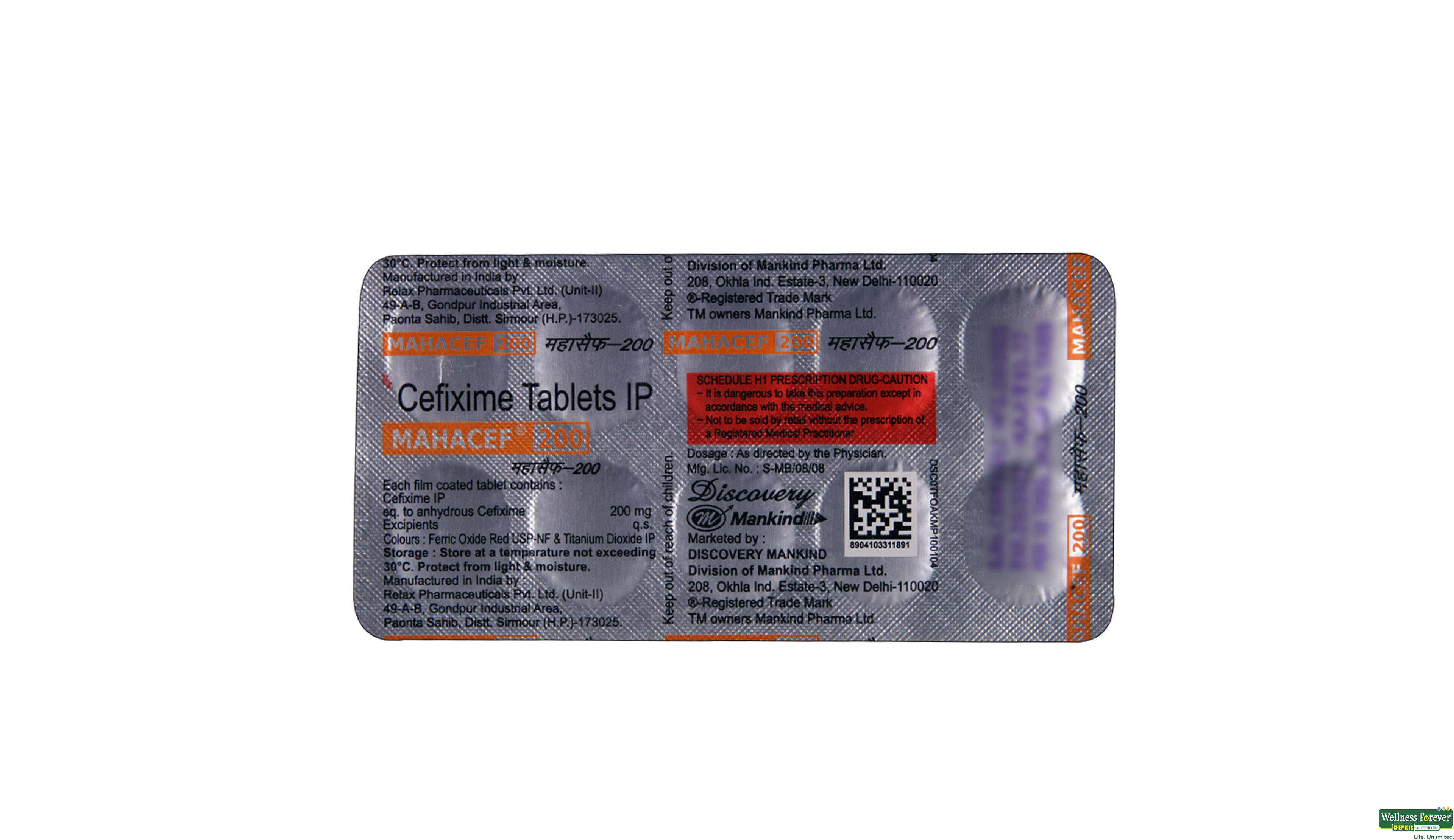 MAHACEF 200MG 10TAB- 2, 10TAB, 