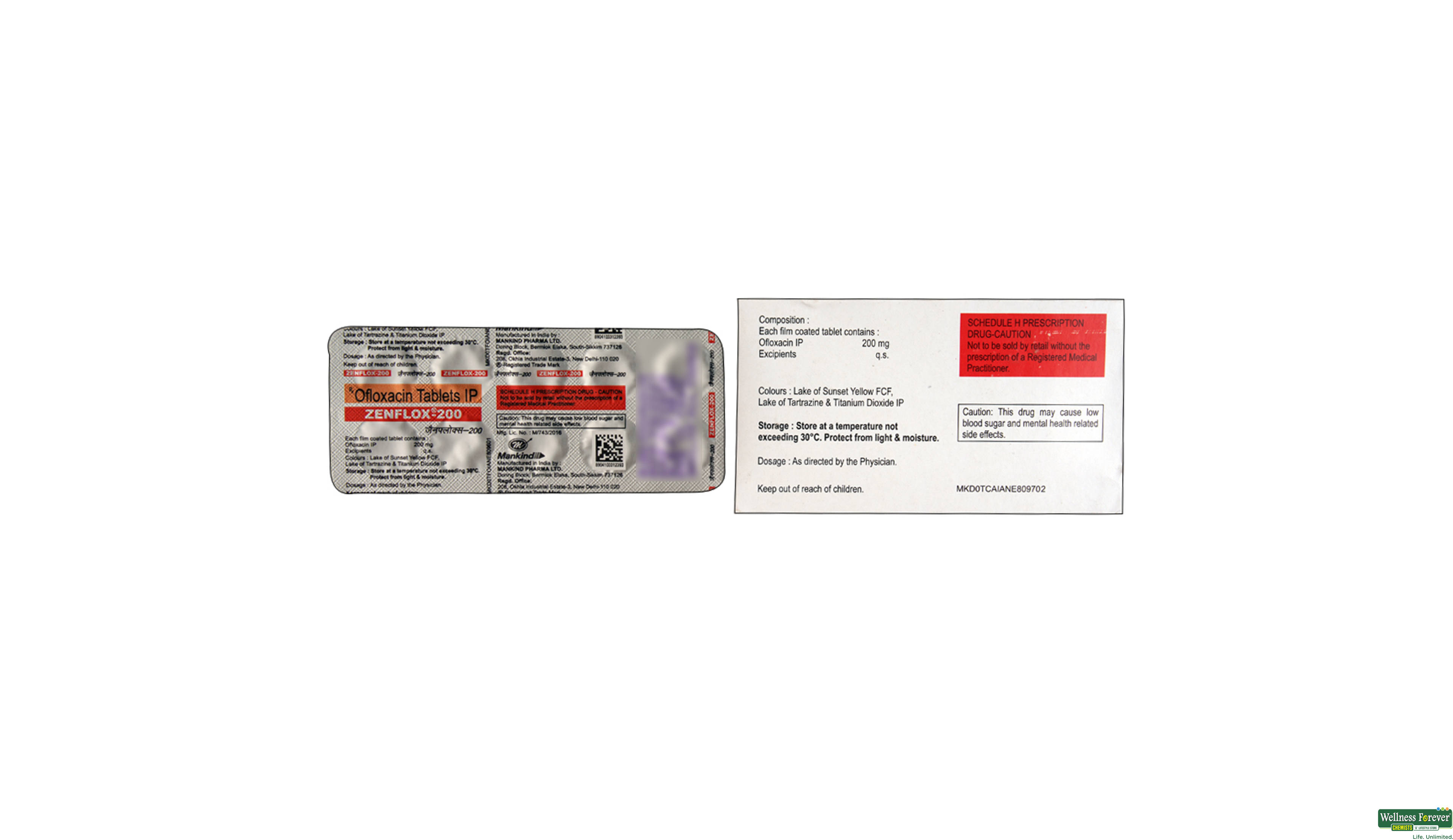 ZENFLOX 200MG 10TAB- 2, 10TAB, 