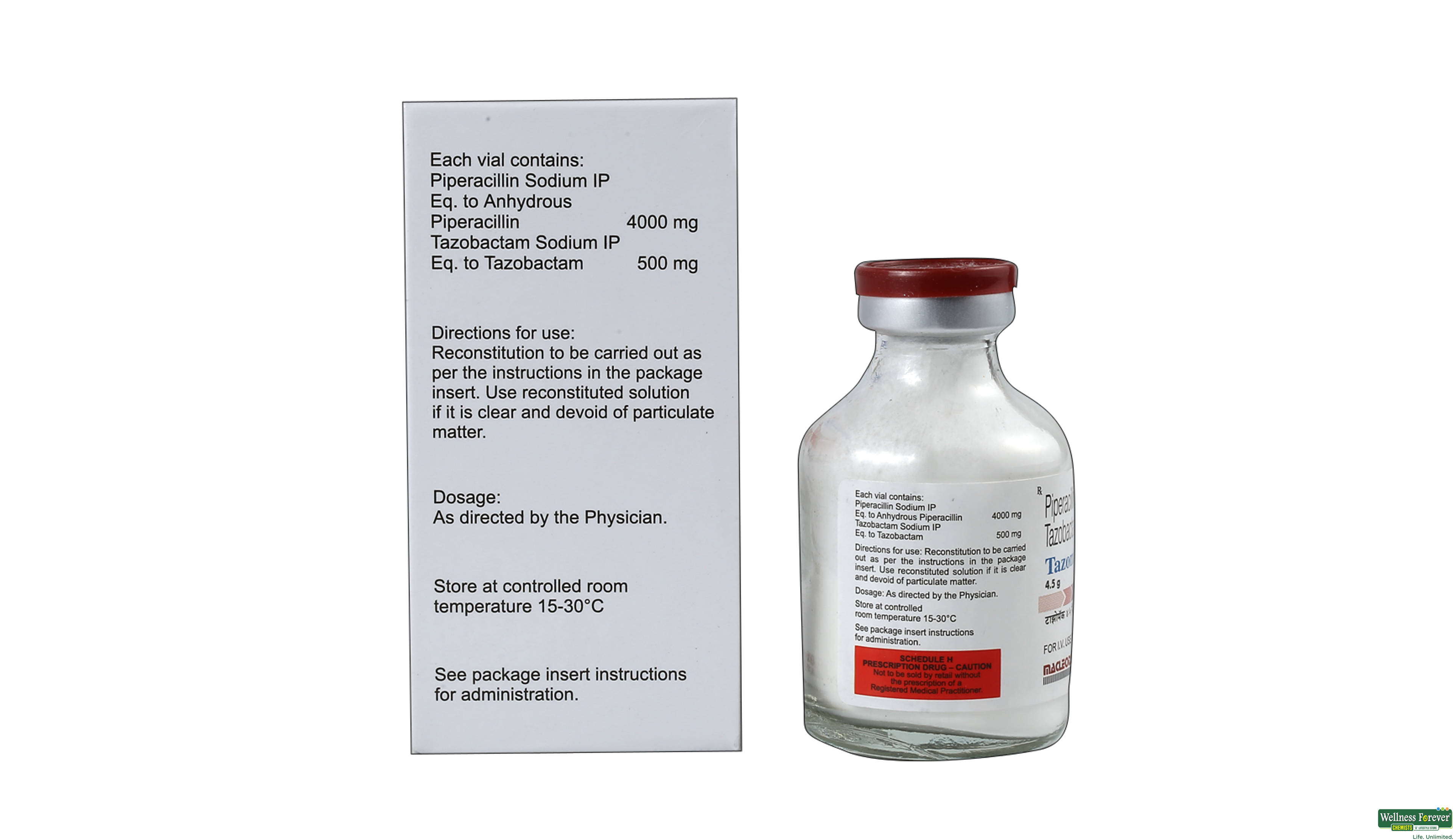 TAZOMAC 4.5GM INJ VIAL- 2, 1PC, 