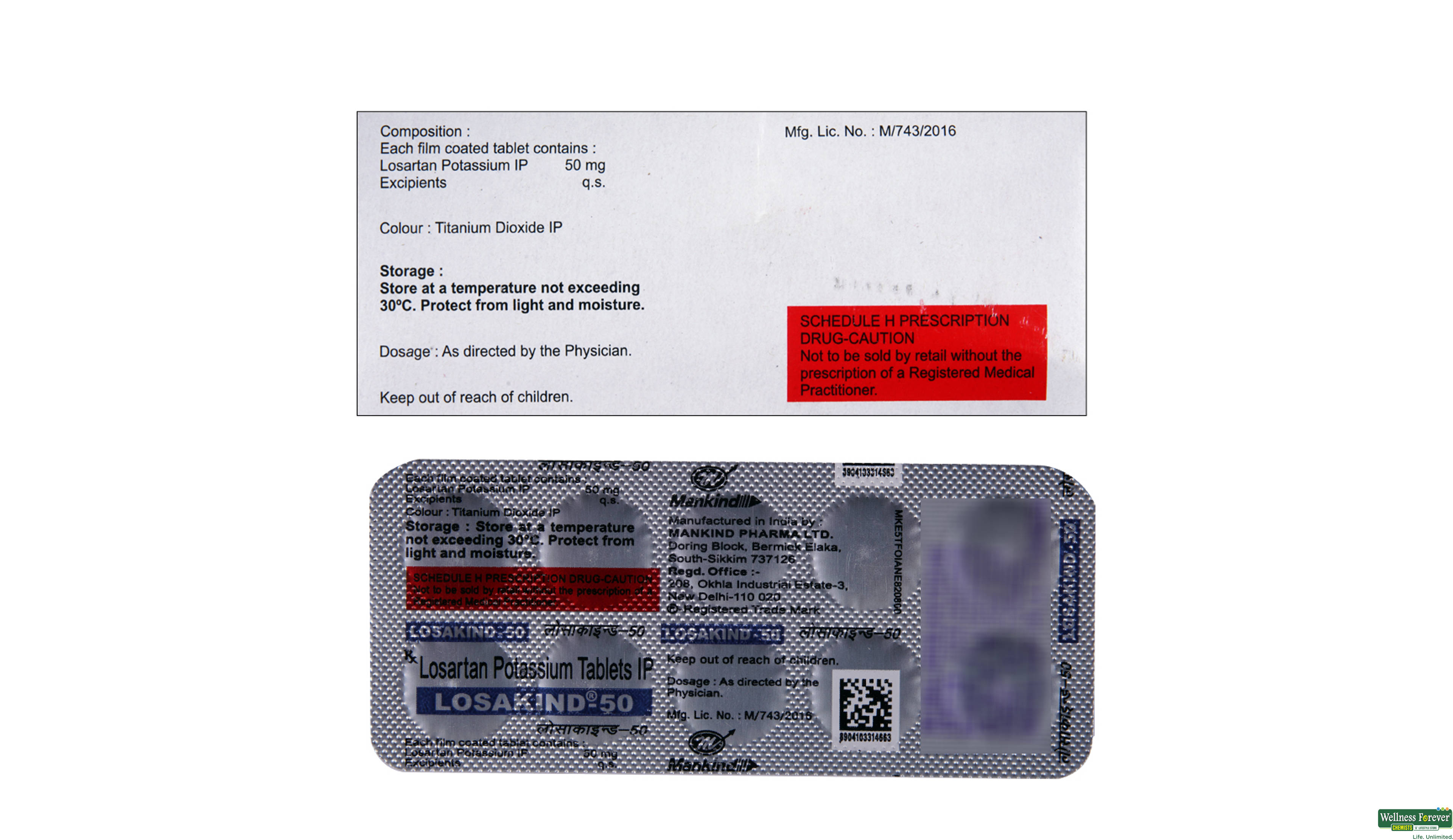 LOSAKIND 50MG 10TAB- 2, 10TAB, 