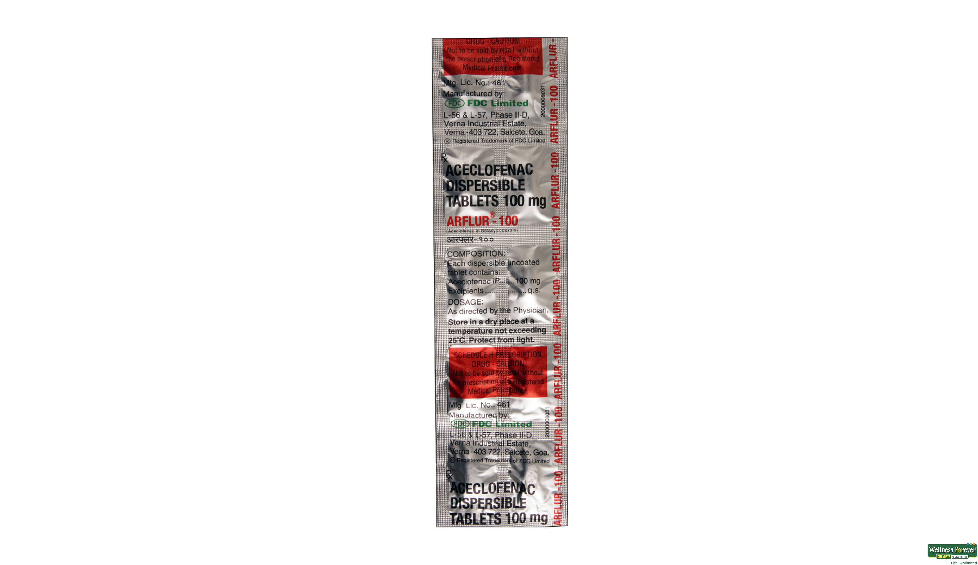 ARFLUR 100MG 10TAB- 1, 10TAB, 
