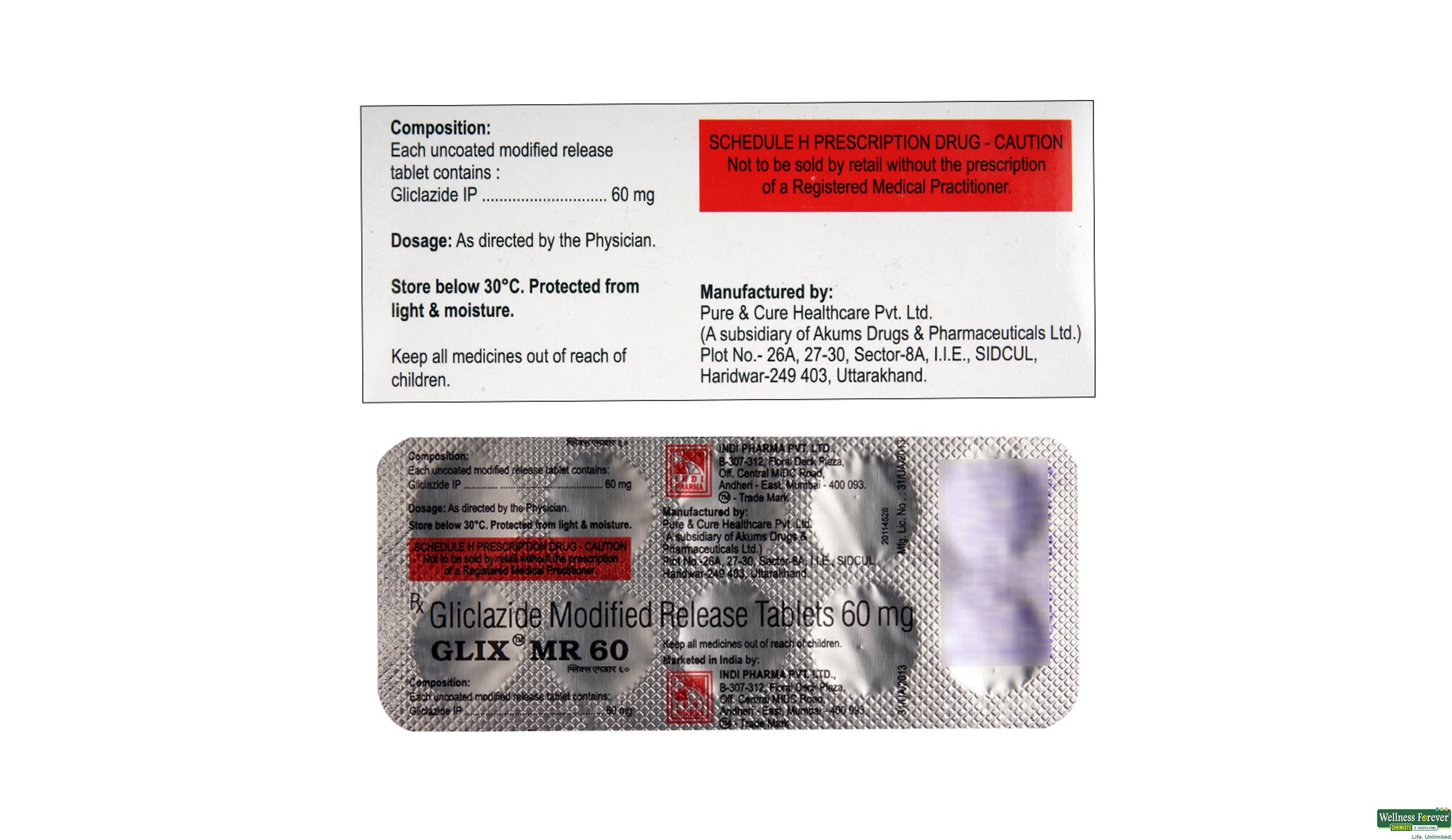 GLIX-MR 60MG 10TAB- 2, 10TAB, 