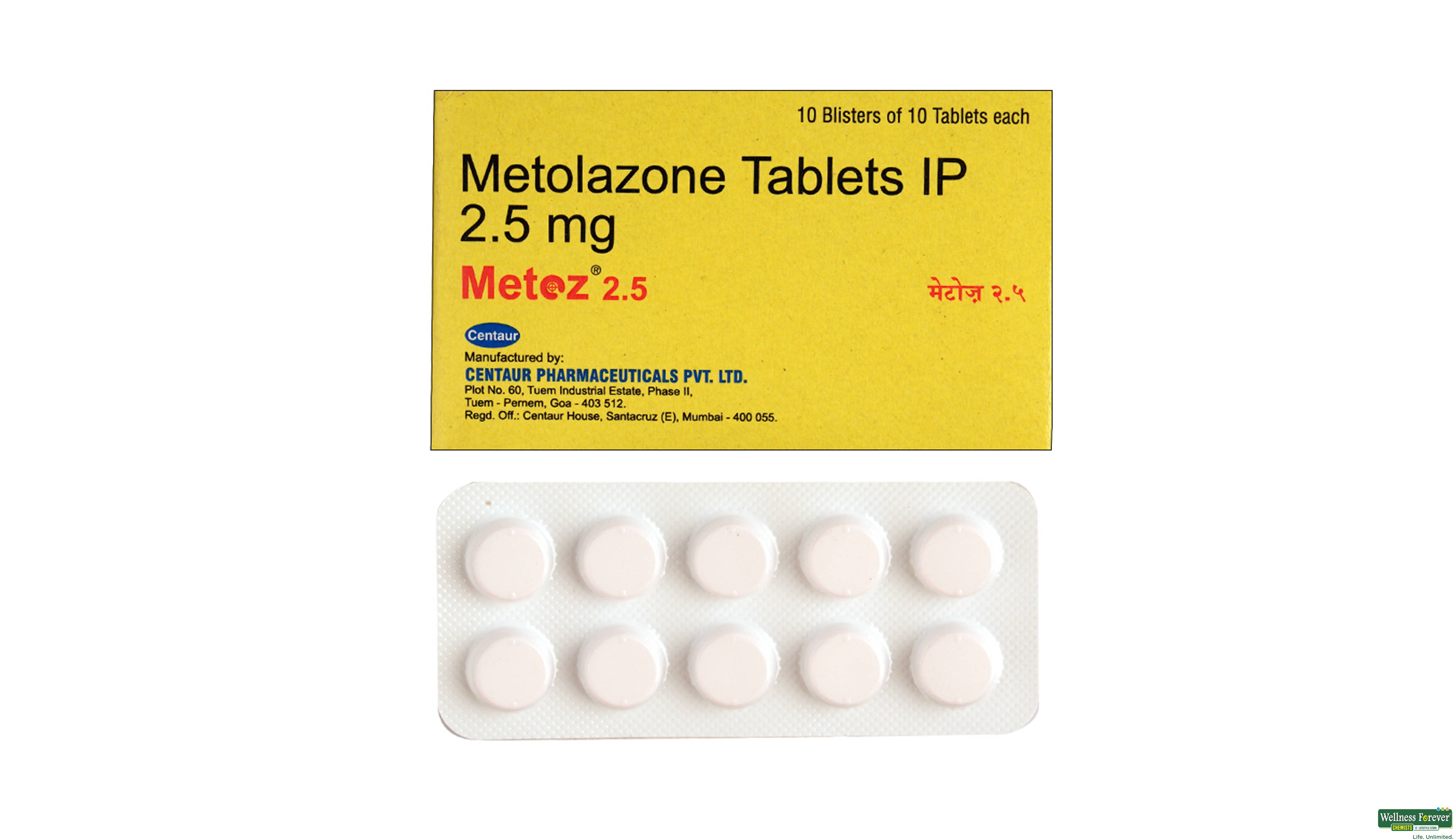 METOZ 2.5MG 10TAB- 1, 10TAB, 