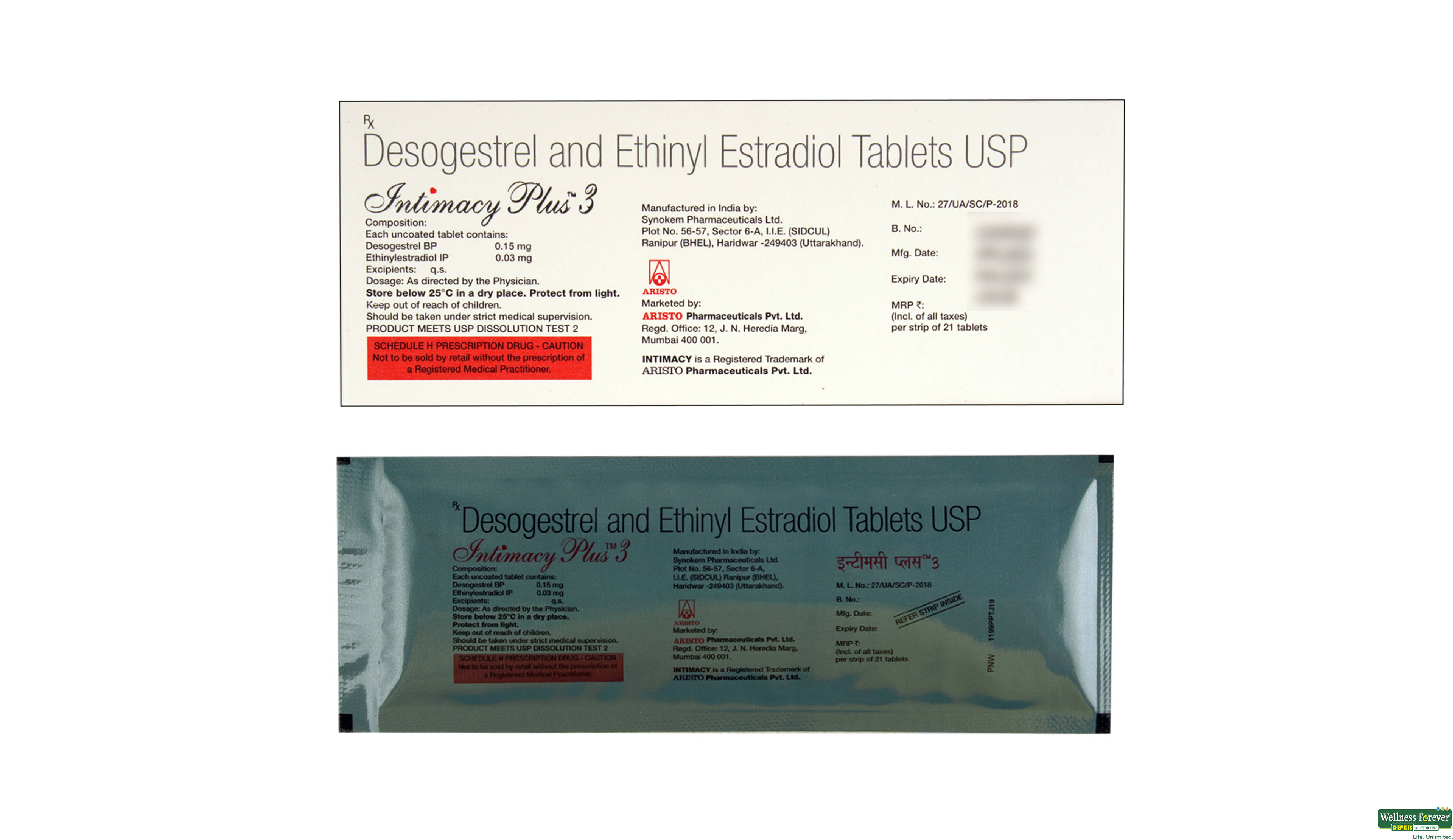 INTIMACY-PLUS 3MG 21TAB- 2, 21TAB, null