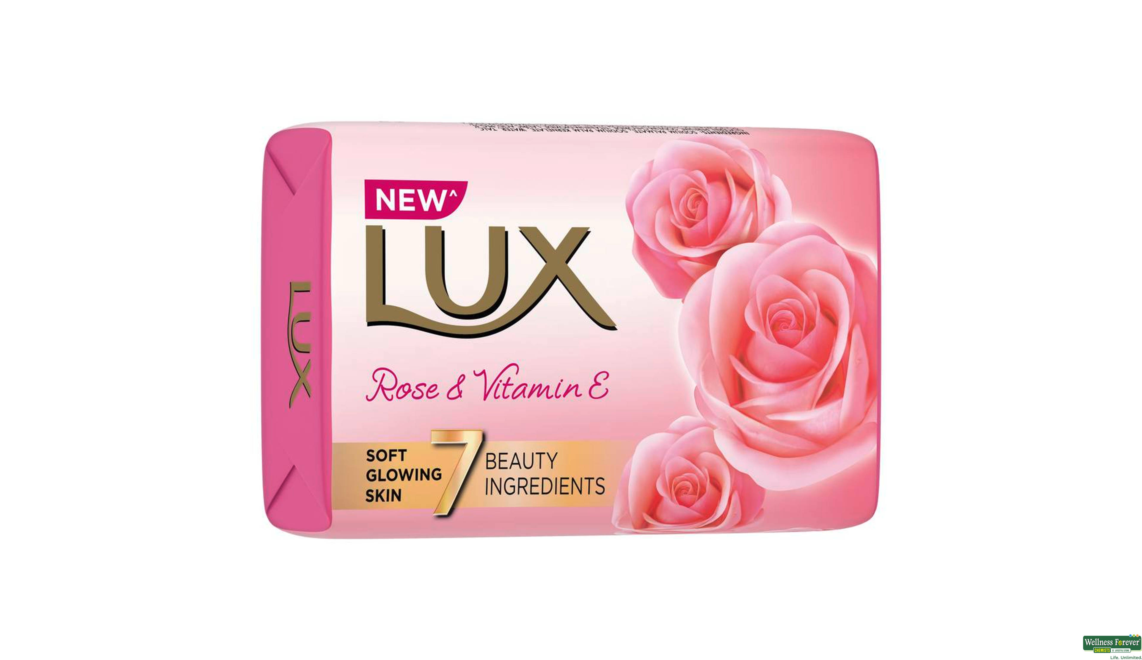 LUX SOAP EVEN TONED GLOW ROSE VIT C+E 150GM- 5, 150GM, 