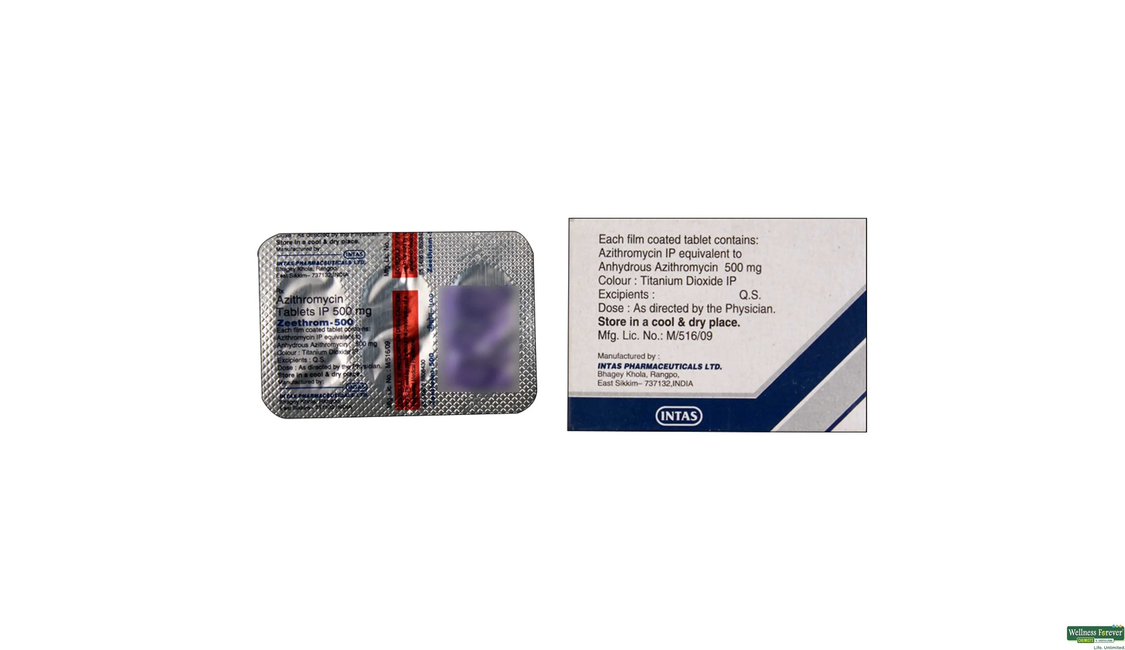 Buy Zeethrom 500mg 3 Tablets Online at Best Prices Wellness Forever