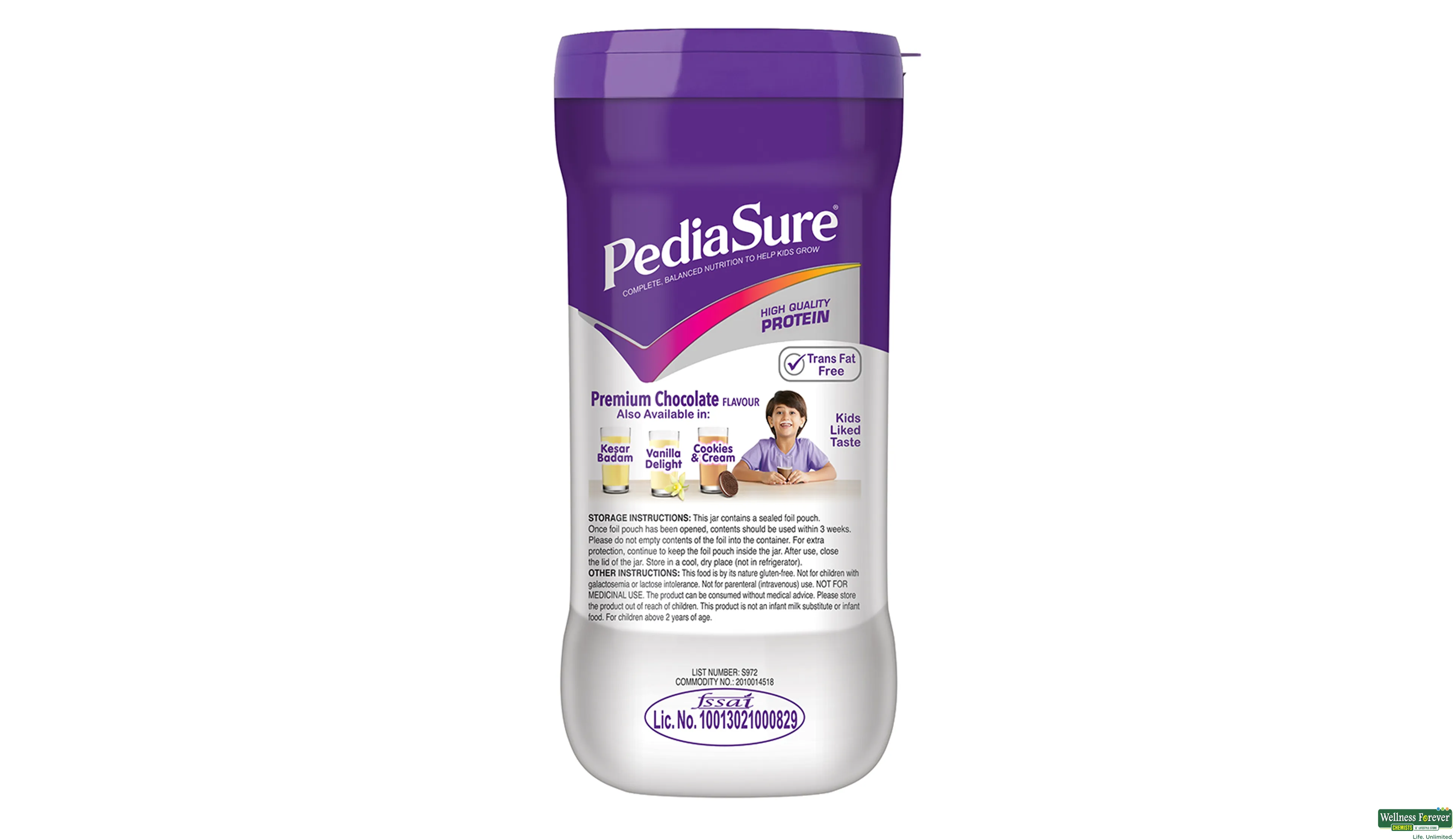 PEDIASURE PREM CHOCOLATE PWDR JAR 400GM- 2, 400GM, 