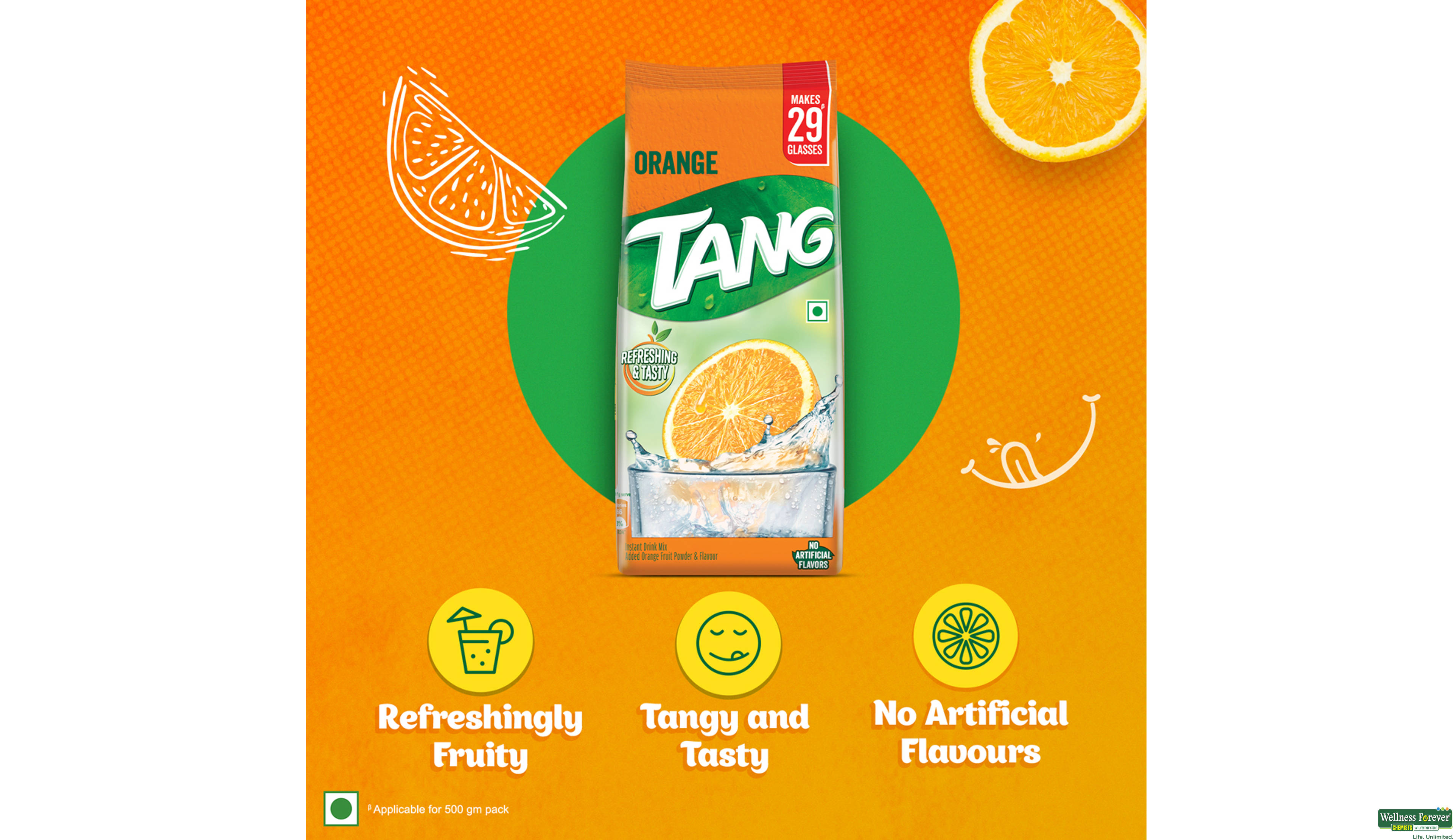 TANG PWDR ORANGE 500GM- 4, 500GM, null