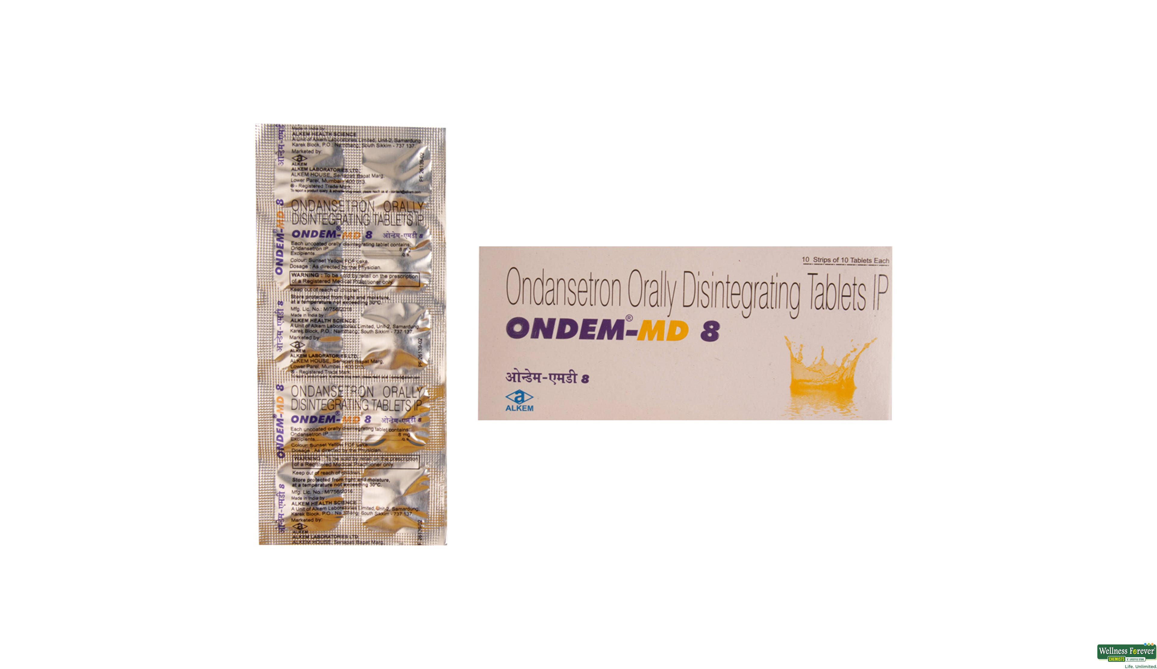 ONDEM-MD 8MG 10TAB- 1, 10TAB, 