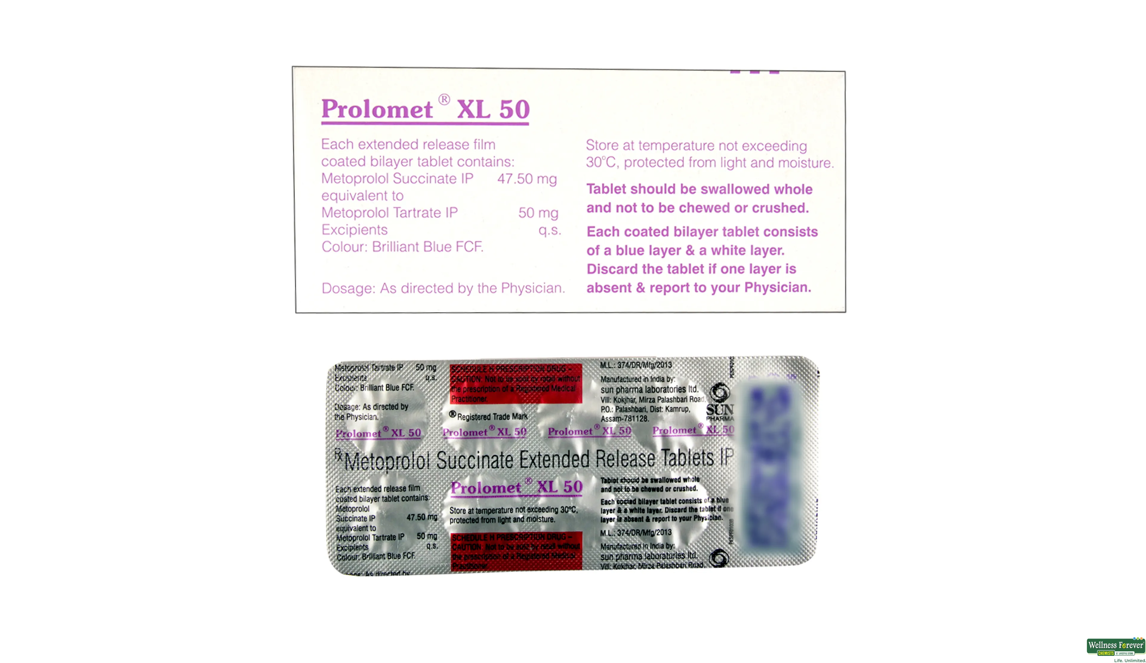 Prolomet Xl 50 MG Tablet XL - Uses, Dosage, Side Effects, Price