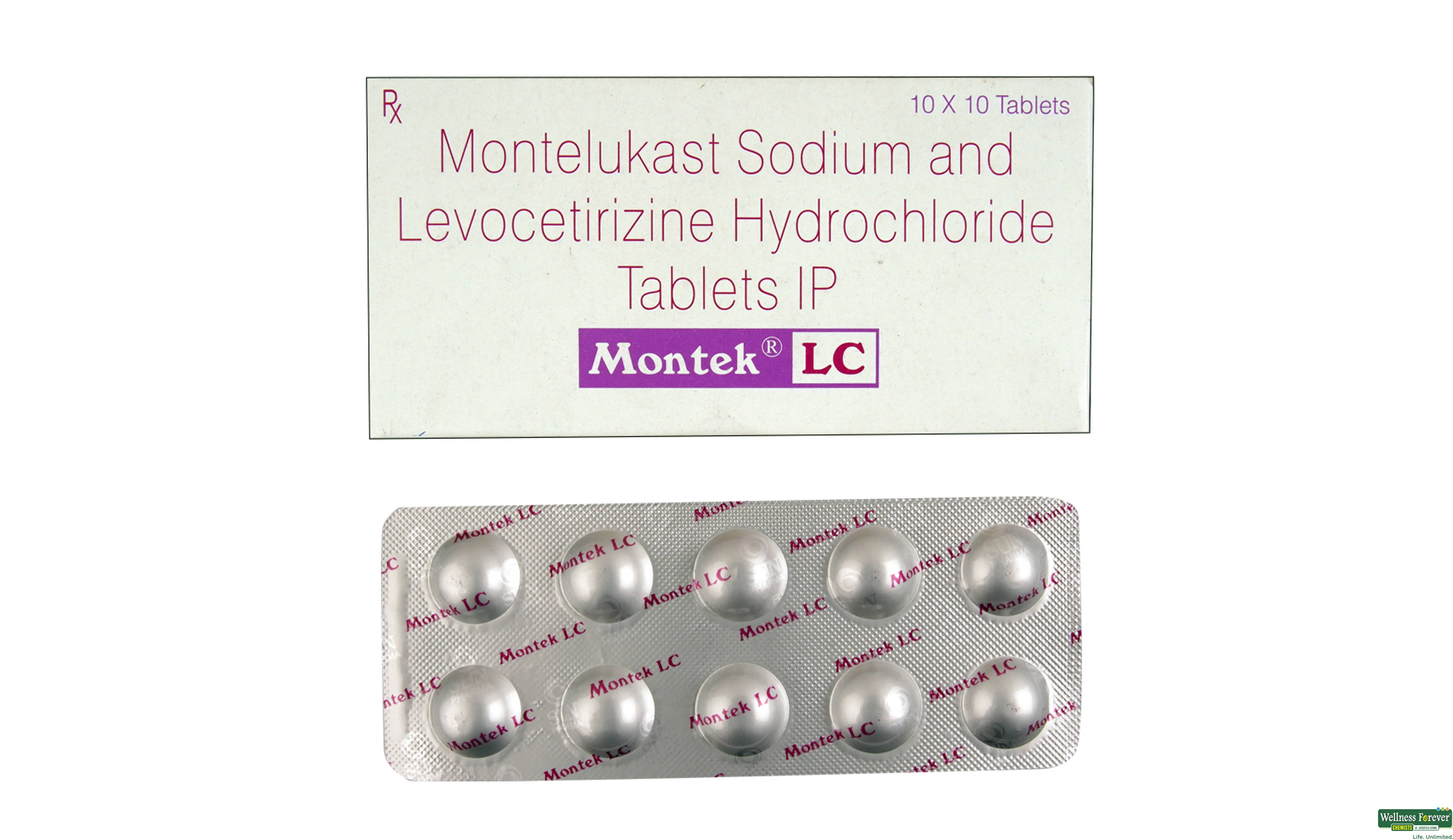 MONTEK-LC 10TAB ##- 1, 10TAB, •Comprehensive Allergy Relief: Tackles a broad range of allergy symptoms.

•Extended Relief: Helps manage symptoms for an extended period.

•Fast Acting: Starts working quickly after you take it.