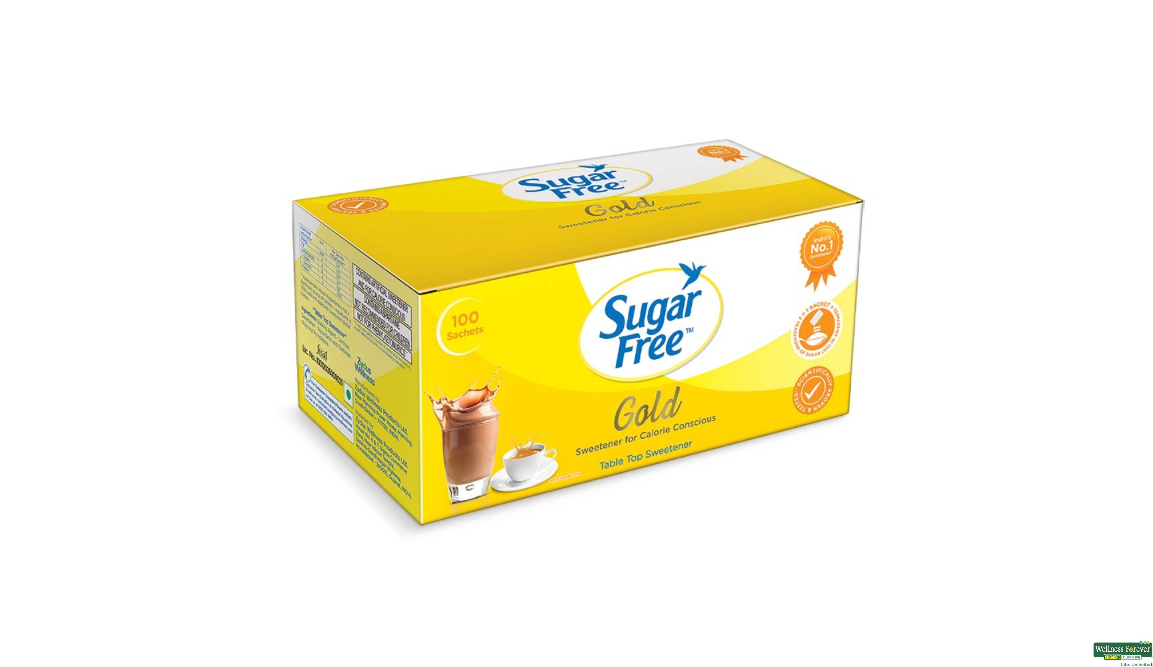 SUGAR FREE GOLD PWDR 100PC- 2, 100PC, null