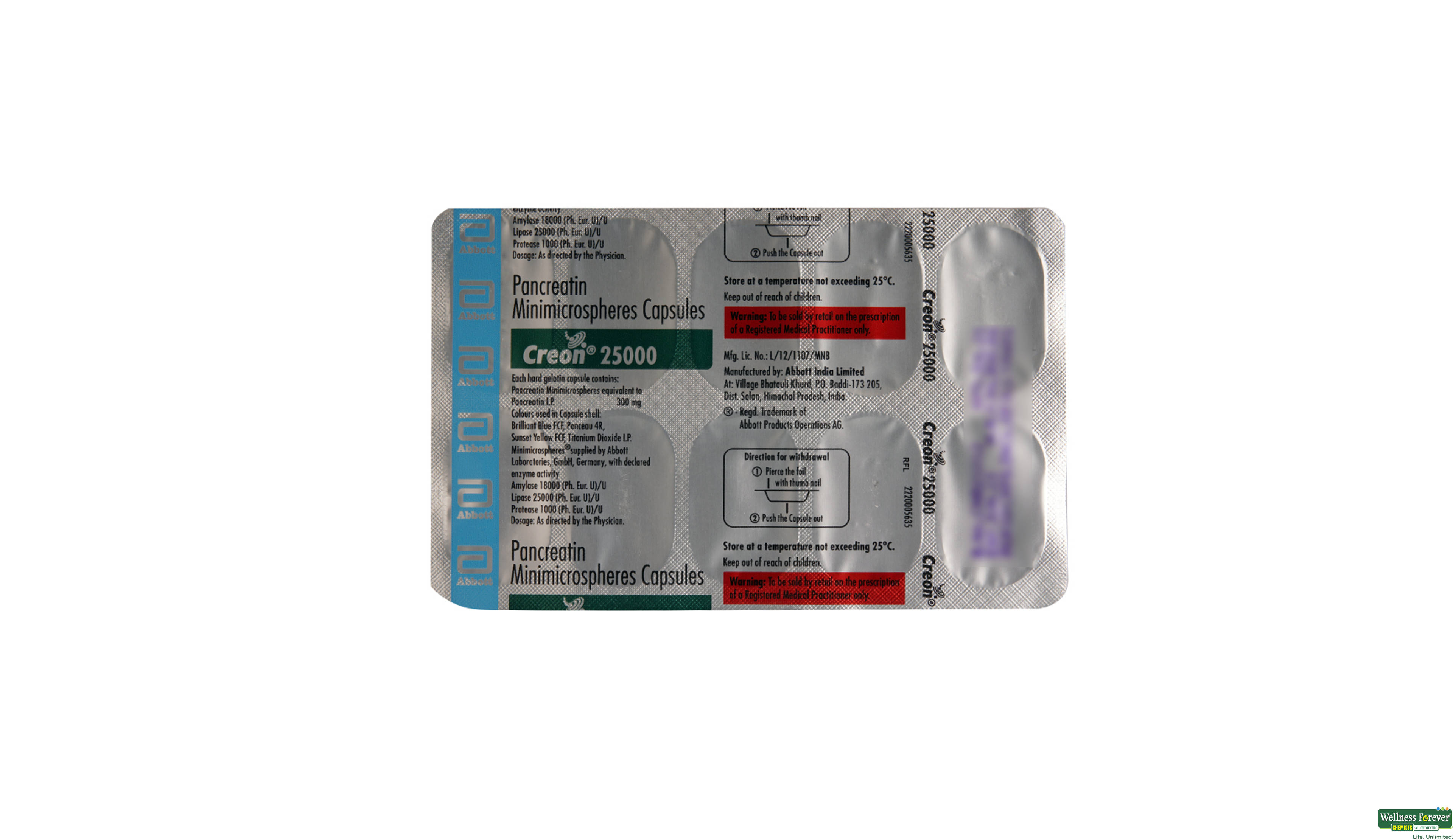 CREON 25000MG 10CAP- 2, 10CAP, 