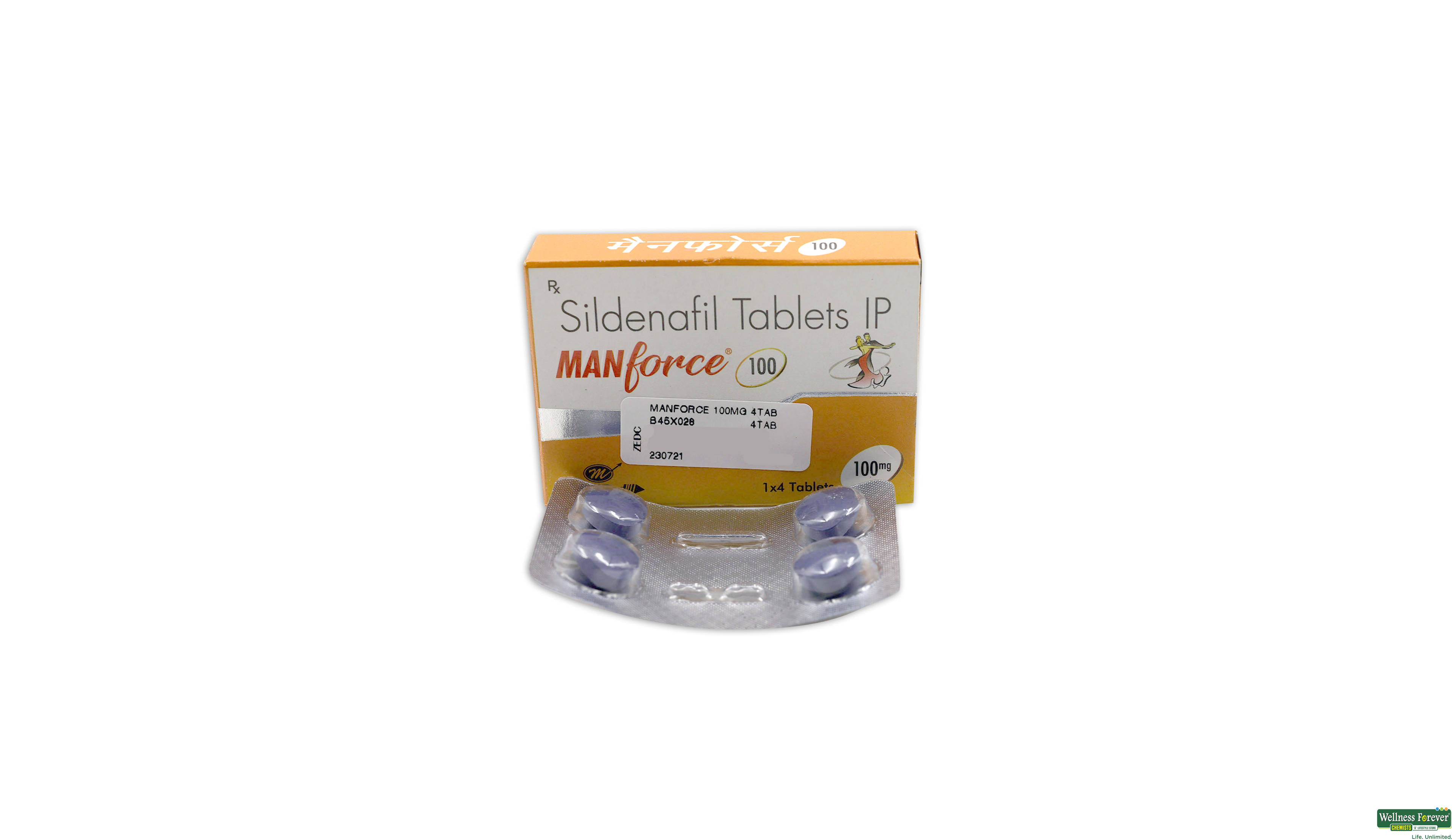 MANFORCE 100MG 4TAB- 1, 4TAB, 