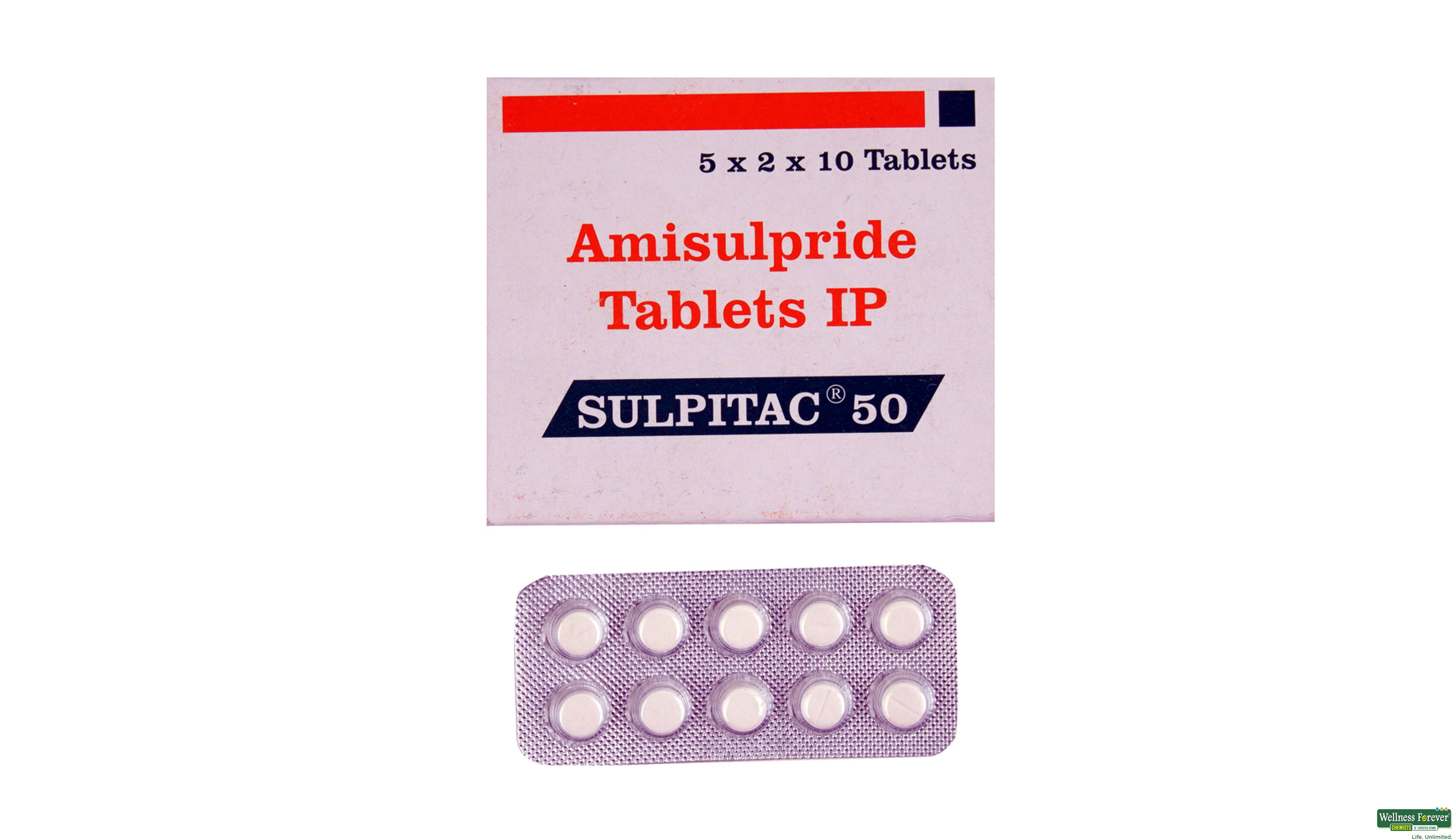 SULPITAC 50MG 10TAB- 1, 10TAB, 
