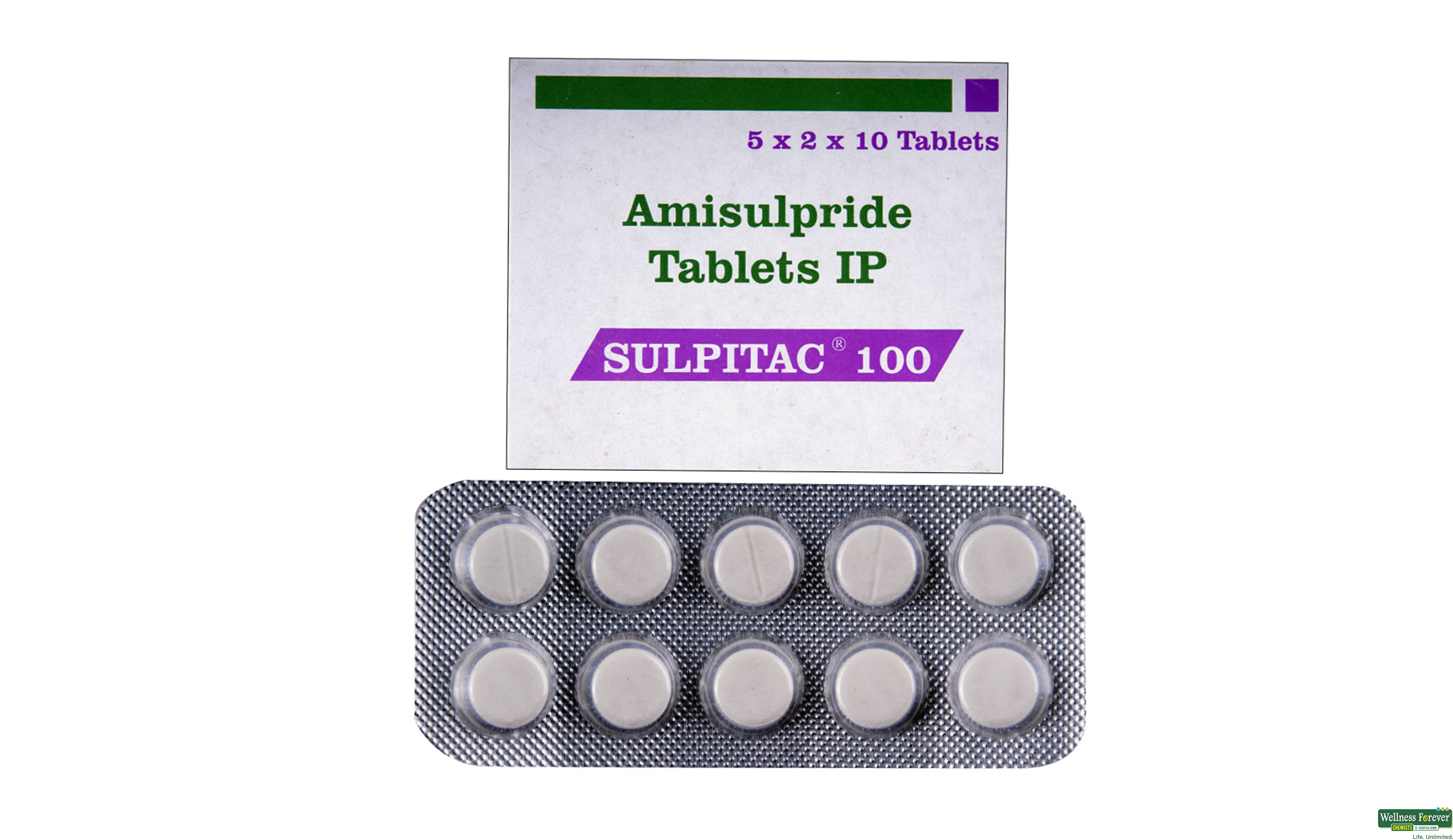SULPITAC 100MG 10TAB- 1, 10TAB, 