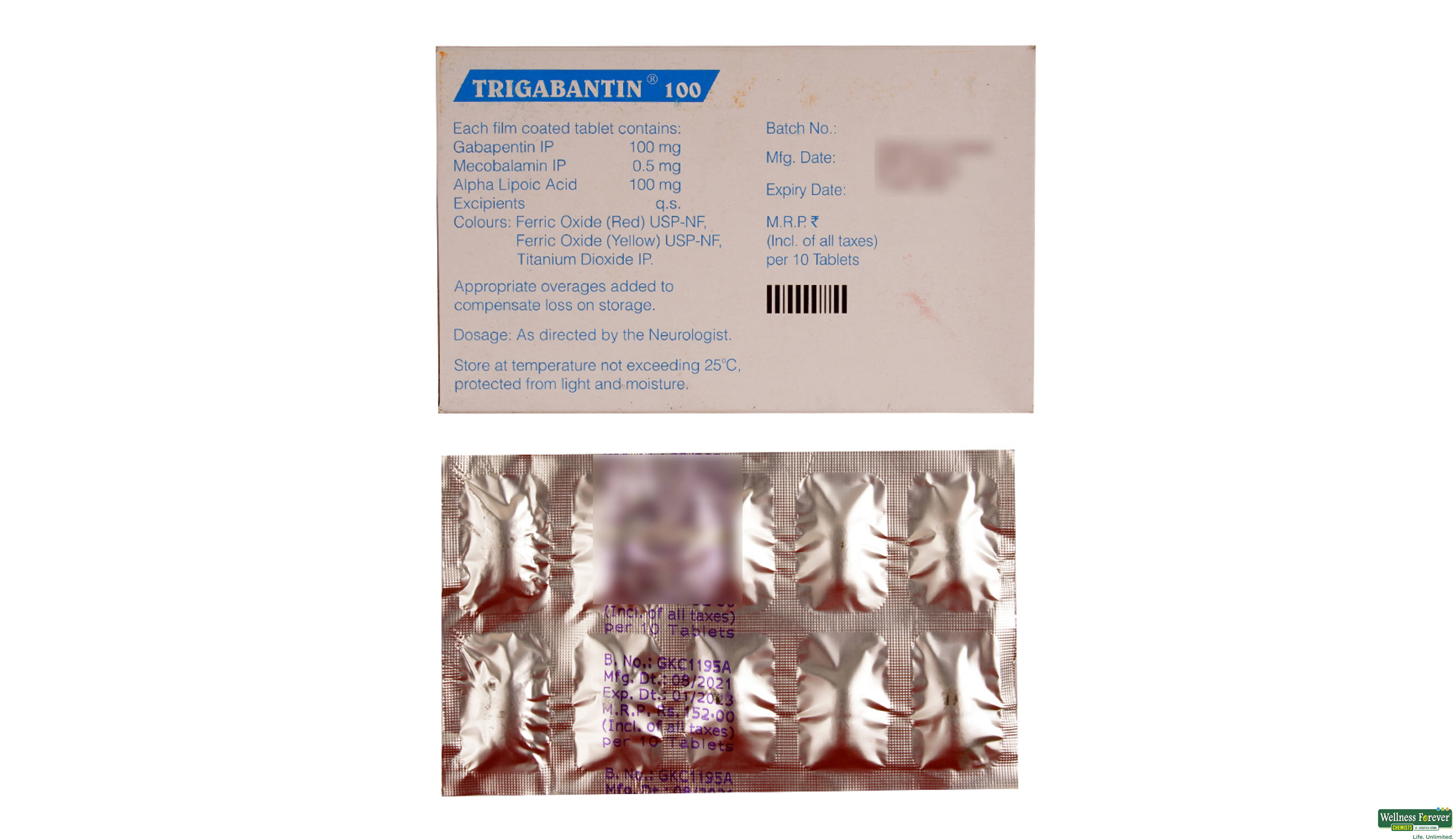 TRIGABANTIN 100MG 10TAB- 2, 10TAB, null