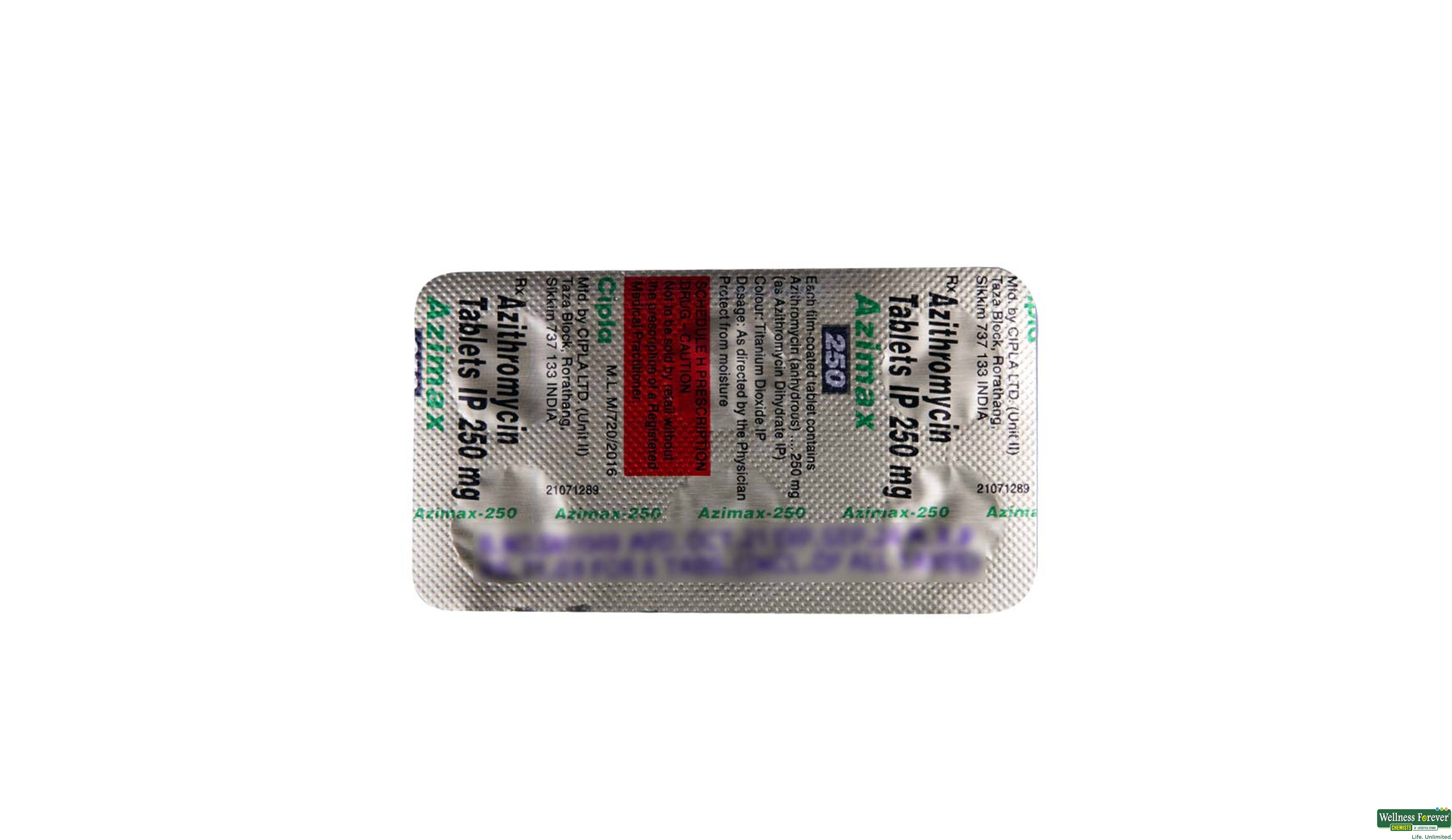 AZIMAX 250MG 6TAB- 2, 6TAB, 